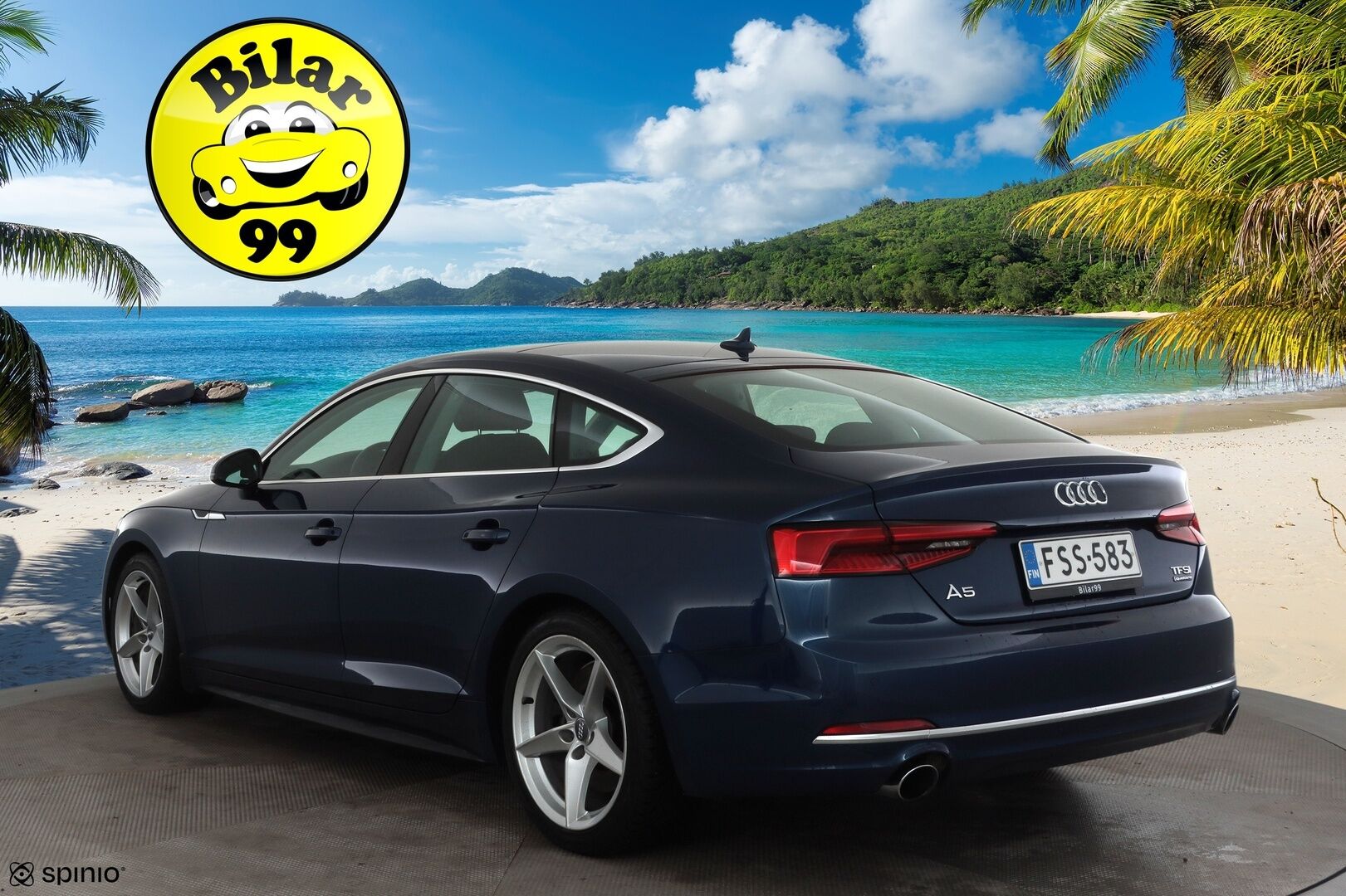 Audi A5 2017 Sportback Business Sport 2,0 TFSI 185 kW quattro S tronic * Vakkari / P.tutkat / Matrix LED / Koukku / Webasto * - Lasikattoluukku / Kahdet renkaat aluvanteilla - HULLUT JOULUT KORKOTARJOUS 2,49% 