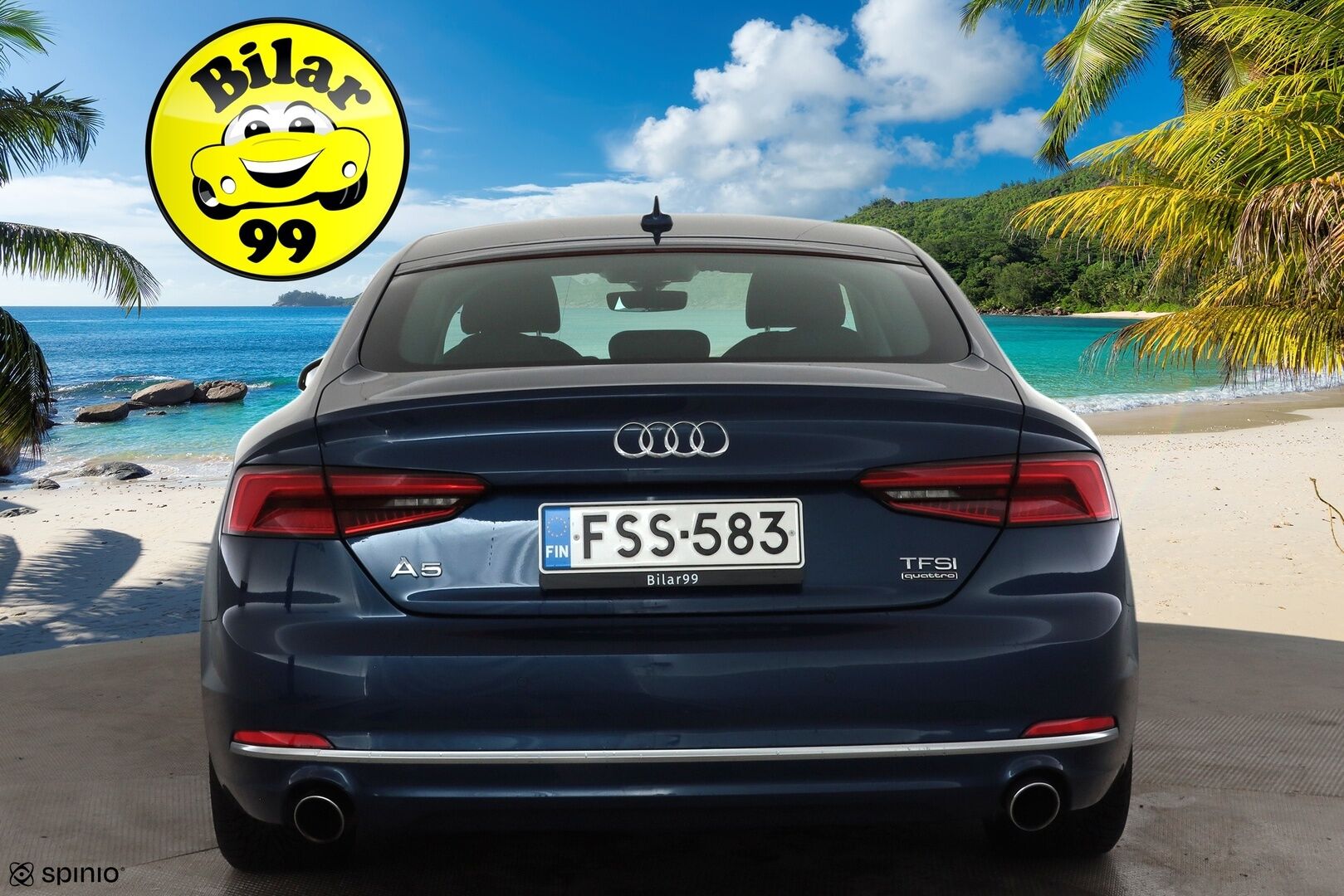 Audi A5 2017 Sportback Business Sport 2,0 TFSI 185 kW quattro S tronic * Vakkari / P.tutkat / Matrix LED / Koukku / Webasto * - Lasikattoluukku / Kahdet renkaat aluvanteilla - HULLUT JOULUT KORKOTARJOUS 2,49% 