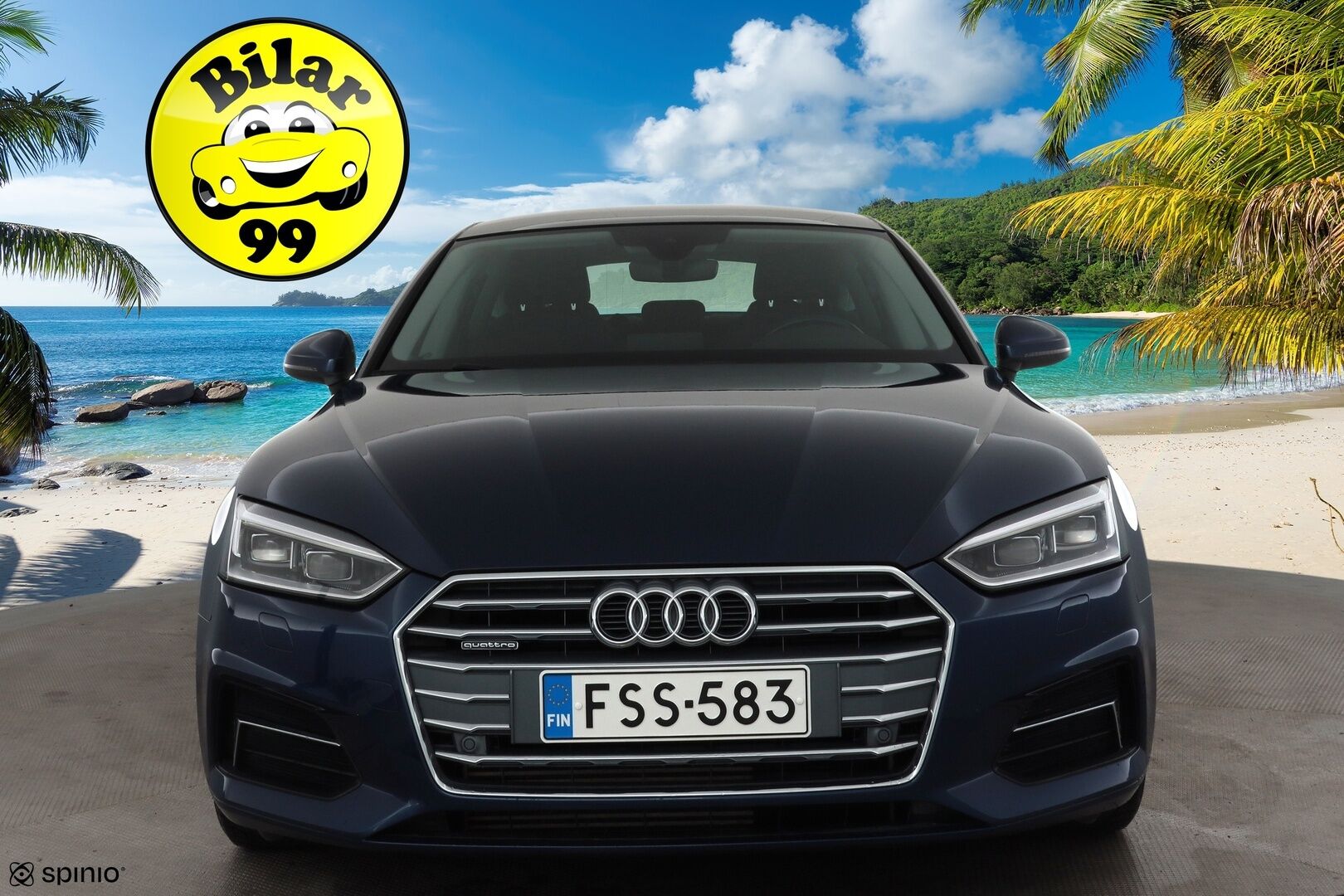 Audi A5 2017 Sportback Business Sport 2,0 TFSI 185 kW quattro S tronic * Vakkari / P.tutkat / Matrix LED / Koukku / Webasto * - Lasikattoluukku / Kahdet renkaat aluvanteilla - HULLUT JOULUT KORKOTARJOUS 2,49% 