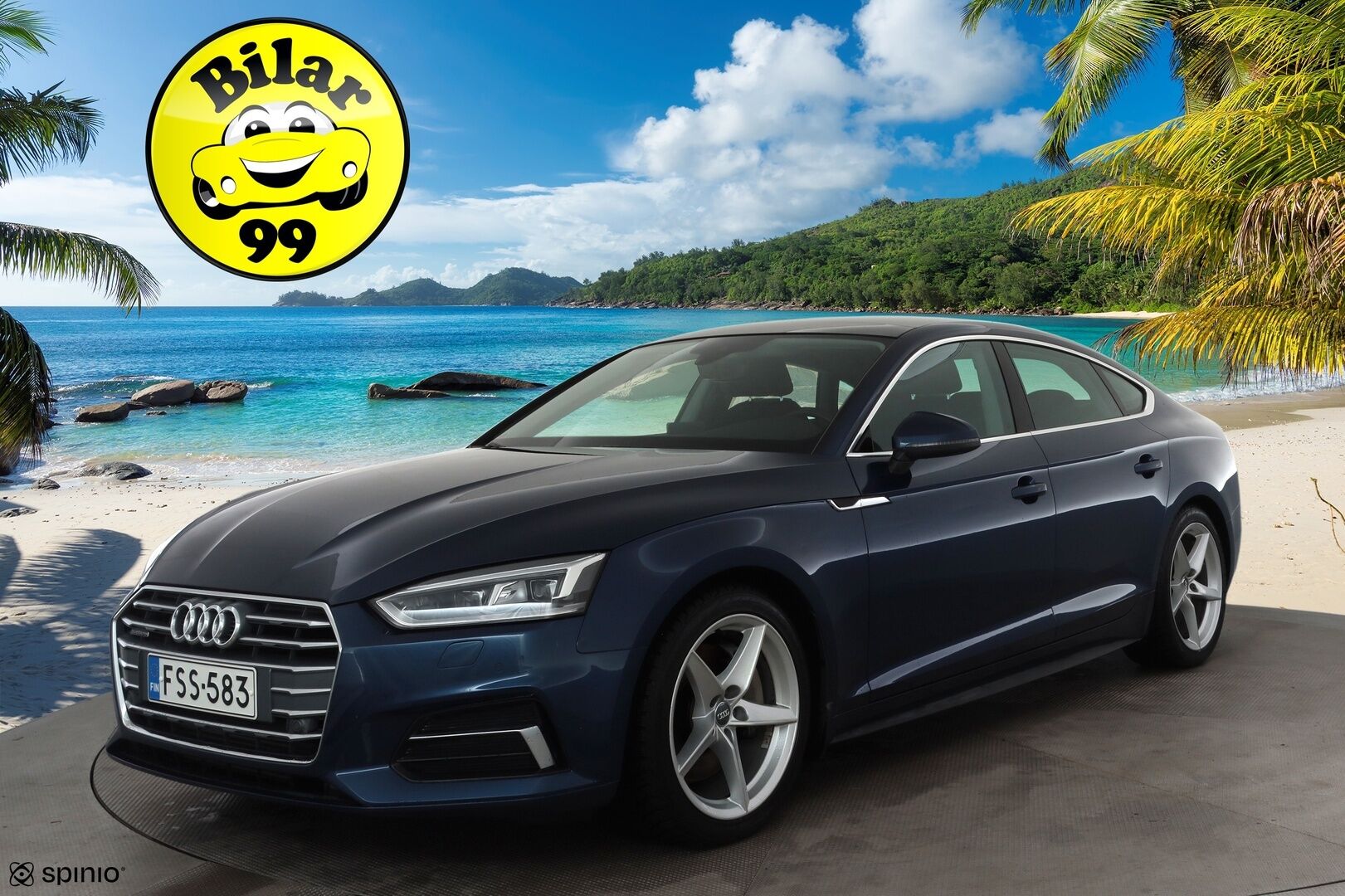 Audi A5 2017 Sportback Business Sport 2,0 TFSI 185 kW quattro S tronic * Vakkari / P.tutkat / Matrix LED / Koukku / Webasto * - Lasikattoluukku / Kahdet renkaat aluvanteilla - HULLUT JOULUT KORKOTARJOUS 2,49% 