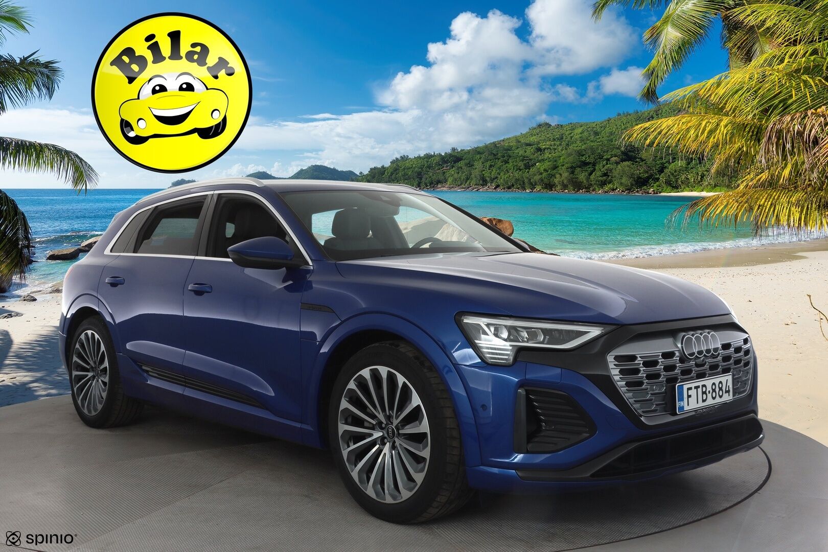AUDI Q8 E-TRON 2024 50 e-tron quattro - | ACC | Koukku | S-line sisäpaketti | Muistipenkki | Sporttipenkit sähköllä | Matrix | Keyless | Nahka-alcantara | P.kamera | Lane Assist | 2x renkaat aluin | 