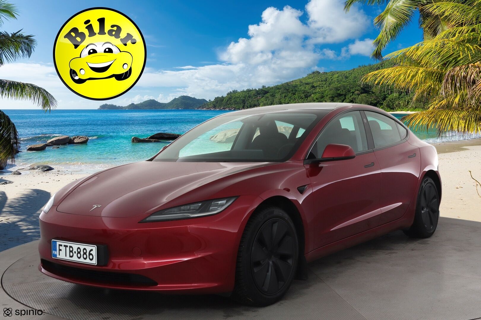 Tesla Model 3 2025 Long Range AWD - | Highland | ACC | ILP | Ultra Red | Ilm. sähkönahat | Matrix | Muistipenkki | Premium Audio | Ambient | Lasikatto | Takanäyttö | P.kamera | 