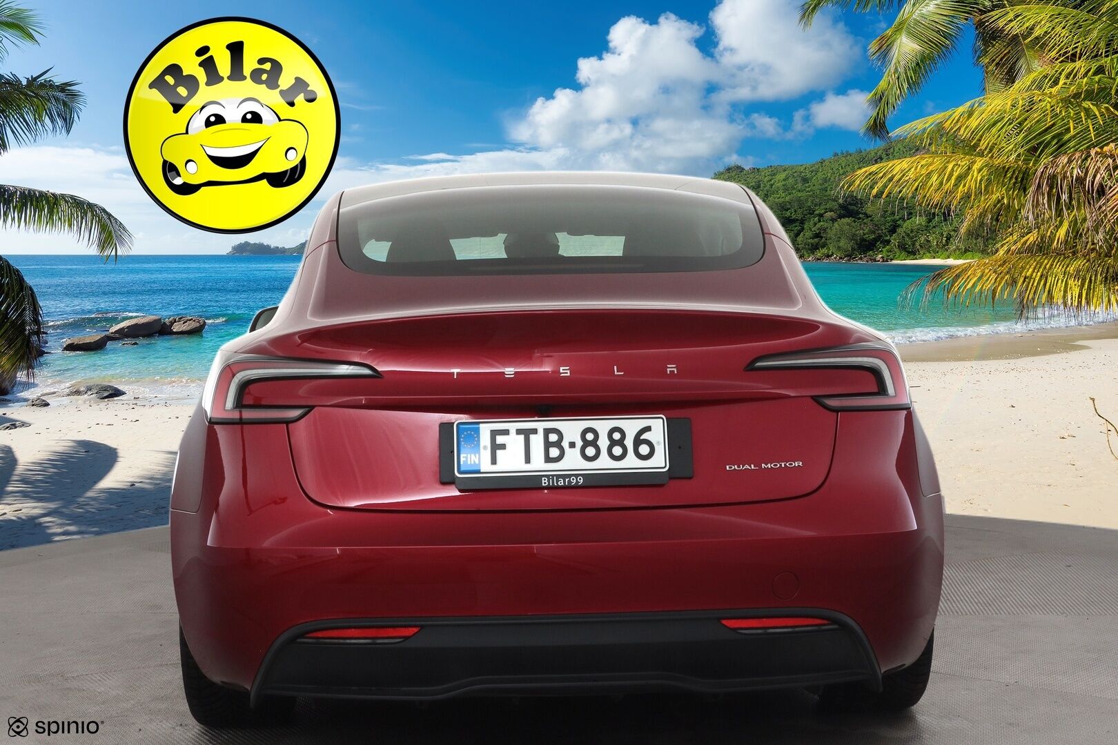 Tesla Model 3 2025 Long Range AWD - | Highland | ACC | ILP | Ultra Red | Ilm. sähkönahat | Matrix | Muistipenkki | Premium Audio | Ambient | Lasikatto | Takanäyttö | P.kamera | 