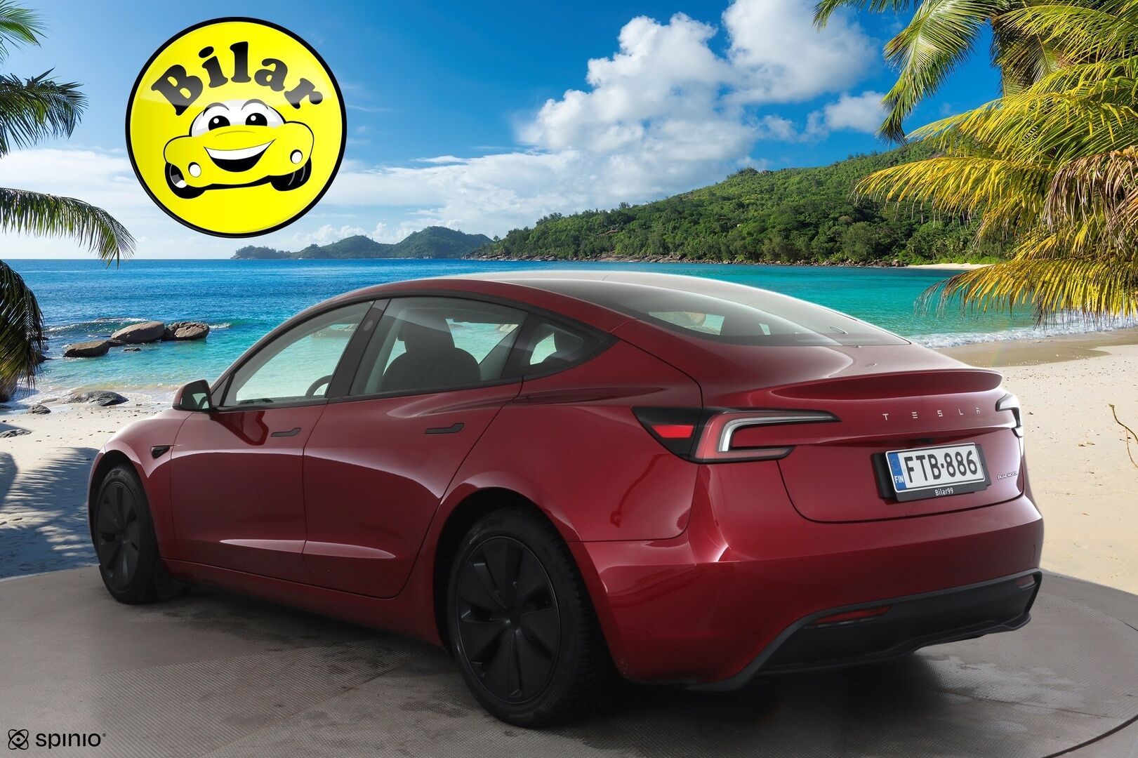 Tesla Model 3 2025 Long Range AWD - | Highland | ACC | ILP | Ultra Red | Ilm. sähkönahat | Matrix | Muistipenkki | Premium Audio | Ambient | Lasikatto | Takanäyttö | P.kamera | 