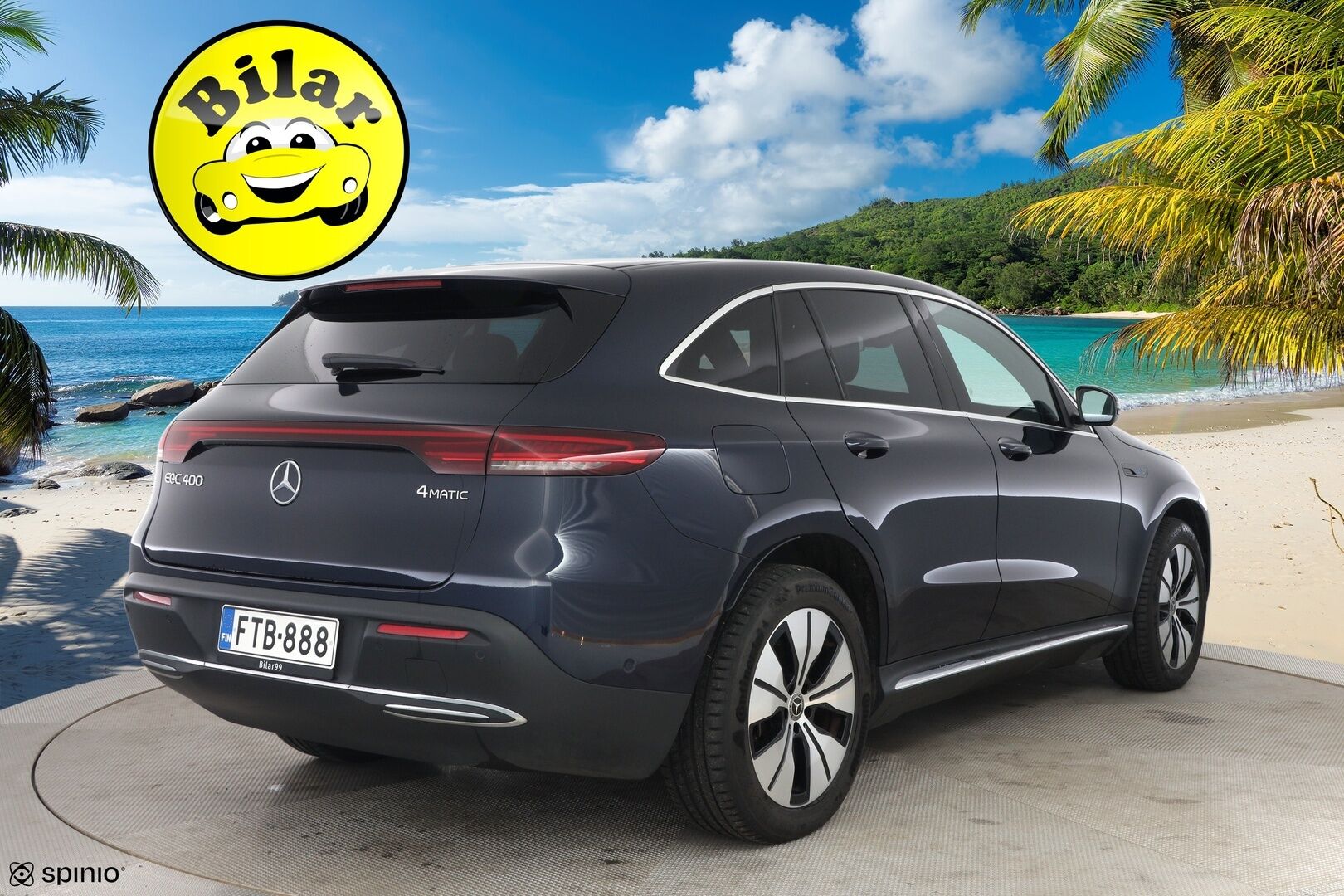 MERCEDES-BENZ EQC 2023 400 4Matic - | DTR+ | ILP | HUD | 360° | Sporttinahat hieronnalla | Multibeam LED | Lane Assist | Apple & Android | Widescreen | Sähk. takaluukku | Merkkihuollot |