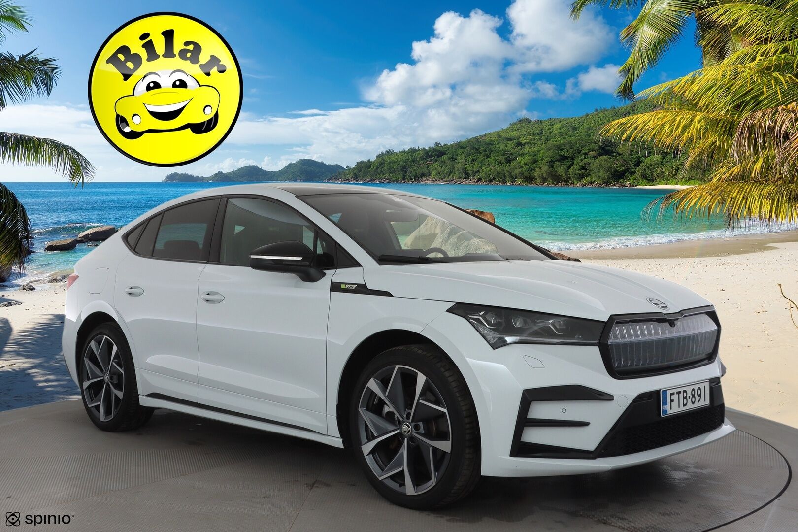 SKODA ENYAQ 2023 RS 4x4 220kW - | ILP | Koukku | Lasikatto | Canton | HUD | ACC | Matrix-LED | P.Kamera | Hierova Muistipenkki | Navi | Kaistavahti | Keyless | Merkkihuollot |