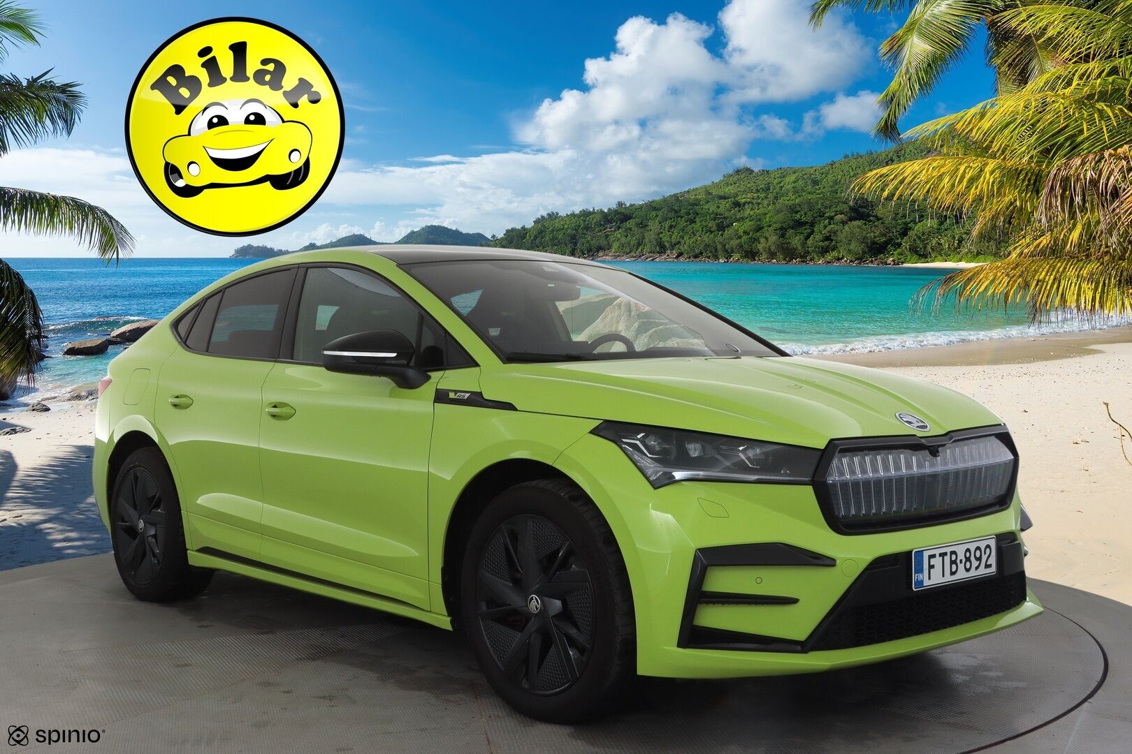 SKODA ENYAQ 2023 80x 4x4 RS iV - | ILP | Koukku | ACC | Matrix-LED | P.Kamera | Lasikatto | Canton | HUD | Hierova Muistipenkki | Navi | Kaistavahti | Keyless | Merkkihuollot | 
