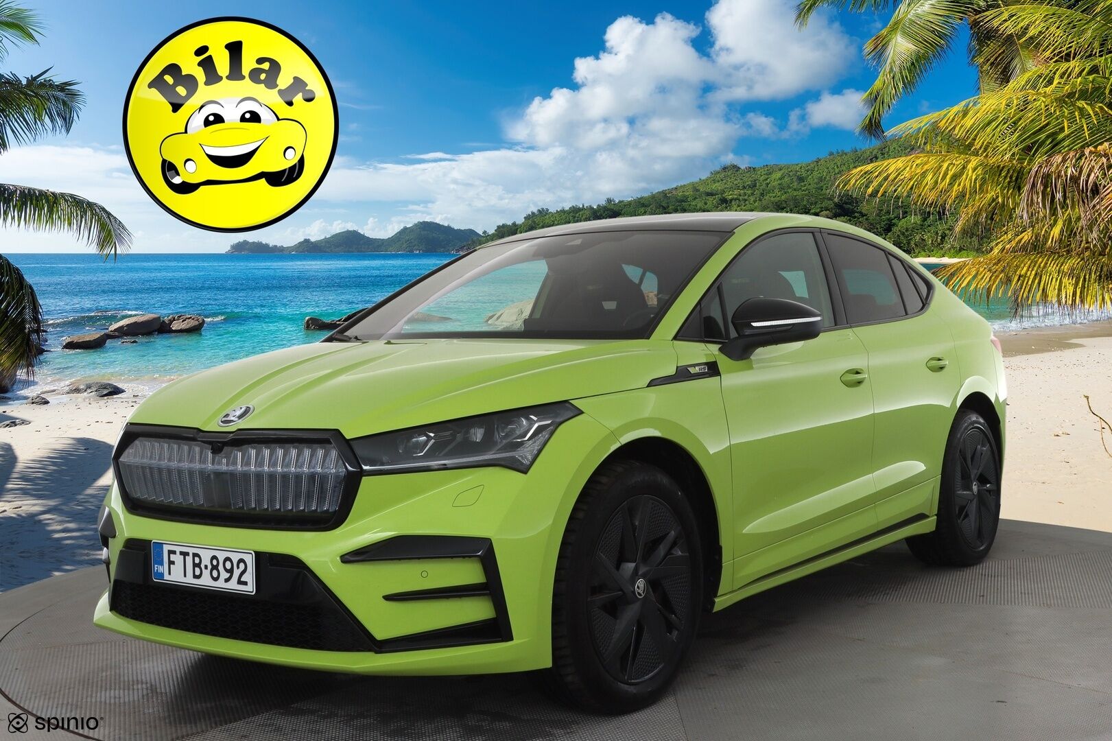 SKODA ENYAQ 2023 80x 4x4 RS iV - | ILP | Koukku | ACC | Matrix-LED | P.Kamera | Lasikatto | Canton | HUD | Hierova Muistipenkki | Navi | Kaistavahti | Keyless | Merkkihuollot | 