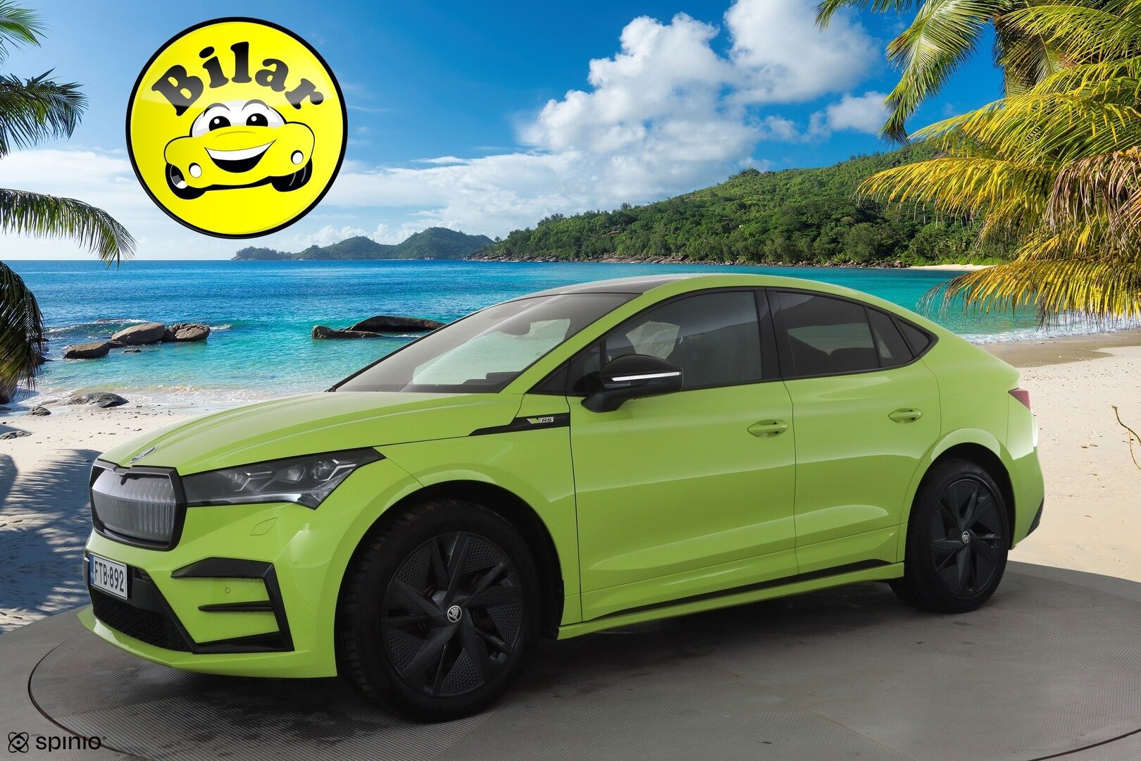 SKODA ENYAQ 2023 80x 4x4 RS iV - | ILP | Koukku | ACC | Matrix-LED | P.Kamera | Lasikatto | Canton | HUD | Hierova Muistipenkki | Navi | Kaistavahti | Keyless | Merkkihuollot | 