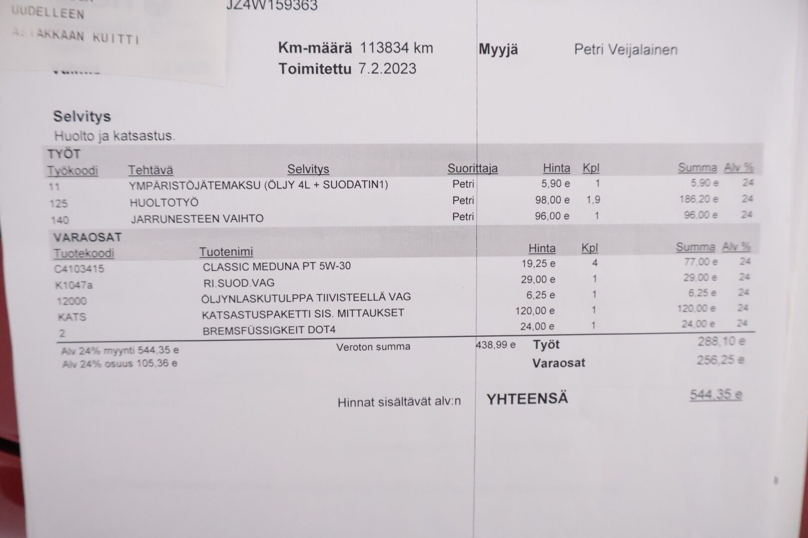 Volkswagen Bora 2004 4D BORA SEDAN 1.6 - * MYYDÄÄN HUUTOKAUPAT.COM * 