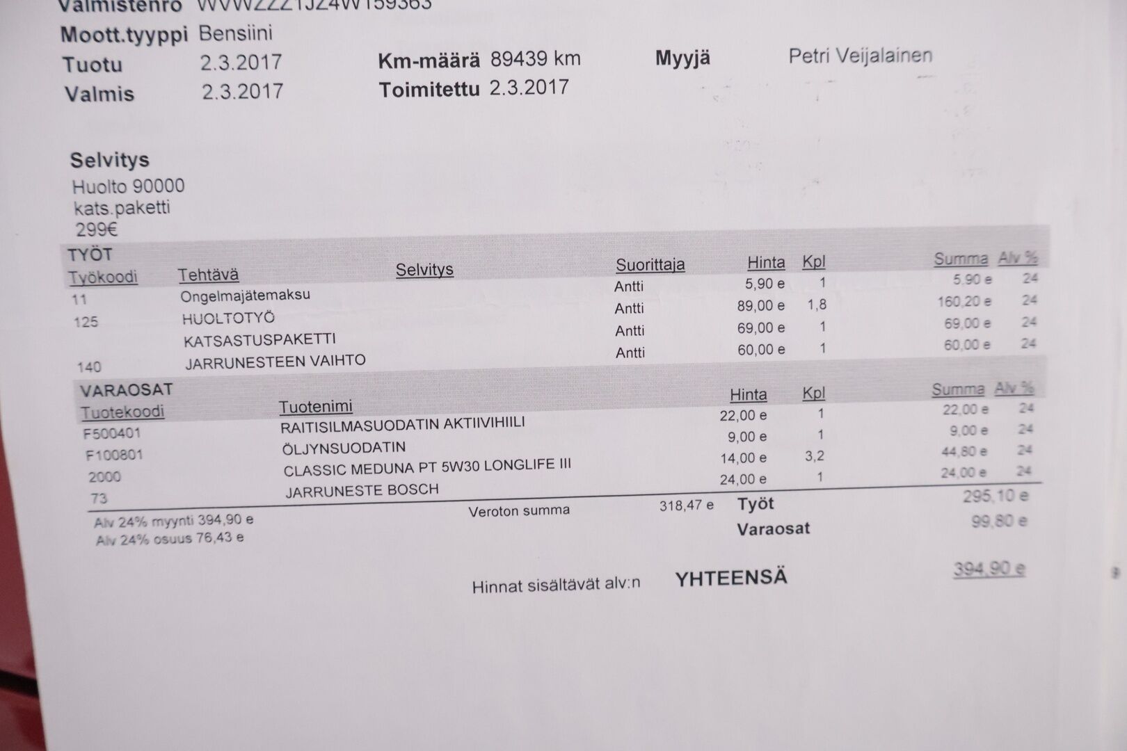 Volkswagen Bora 2004 4D BORA SEDAN 1.6 - * MYYDÄÄN HUUTOKAUPAT.COM * 