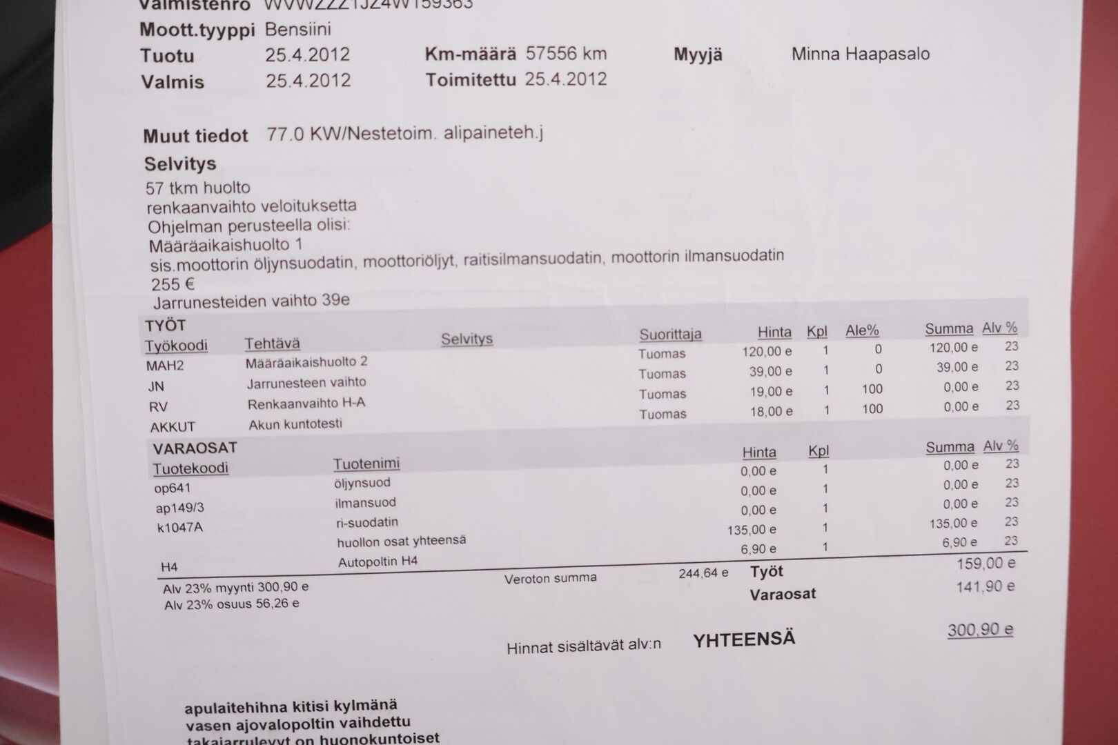 Volkswagen Bora 2004 4D BORA SEDAN 1.6 - * MYYDÄÄN HUUTOKAUPAT.COM * 