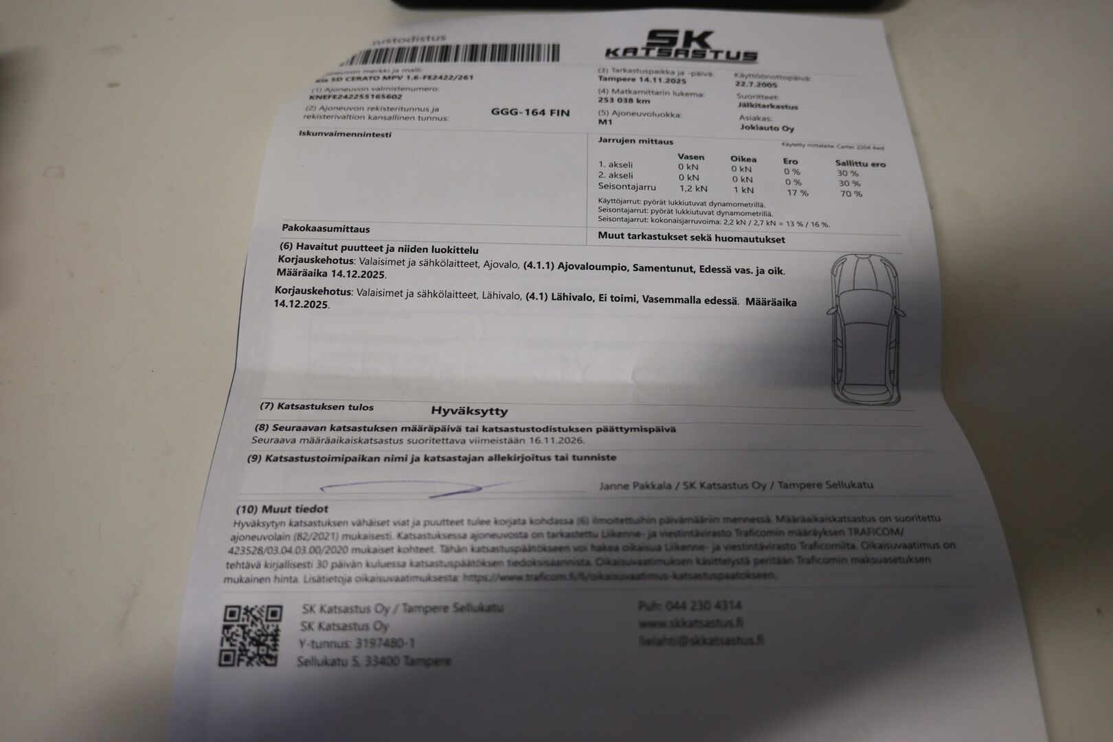 Kia Cerato 2005 5D CERATO MPV 1.6-FE2422/261 - TÄMÄ AUTO MYYDÄÄN HUUTOKAUPAT.COM SIVUSTOLLA