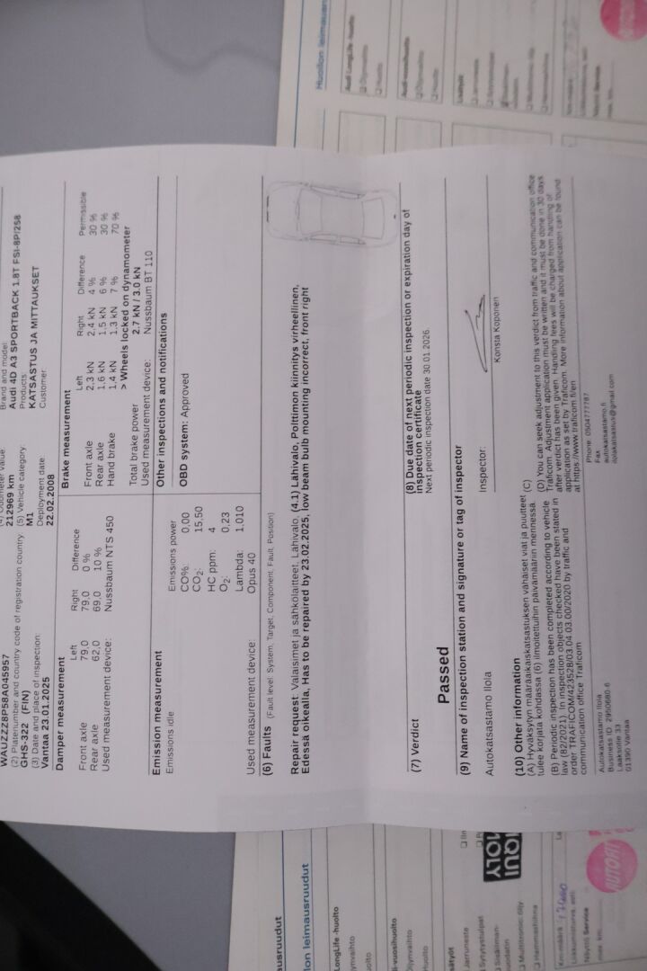 Audi A3 2008 Sportback Attraction Plus 1,8 TFSI 118 kW**YritysOutlet - Myydään vain yrityksille** - *YritysOutlet - Myydään vain yrityksille*