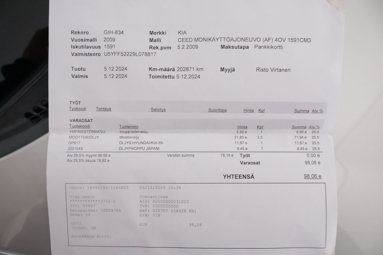 Kia cee'd 2009 1,6 EX SW - Jakoketju vaihdettu / 2x Hyvät nokian renkaat / Huoltokirja / Huutokaupat.com! 