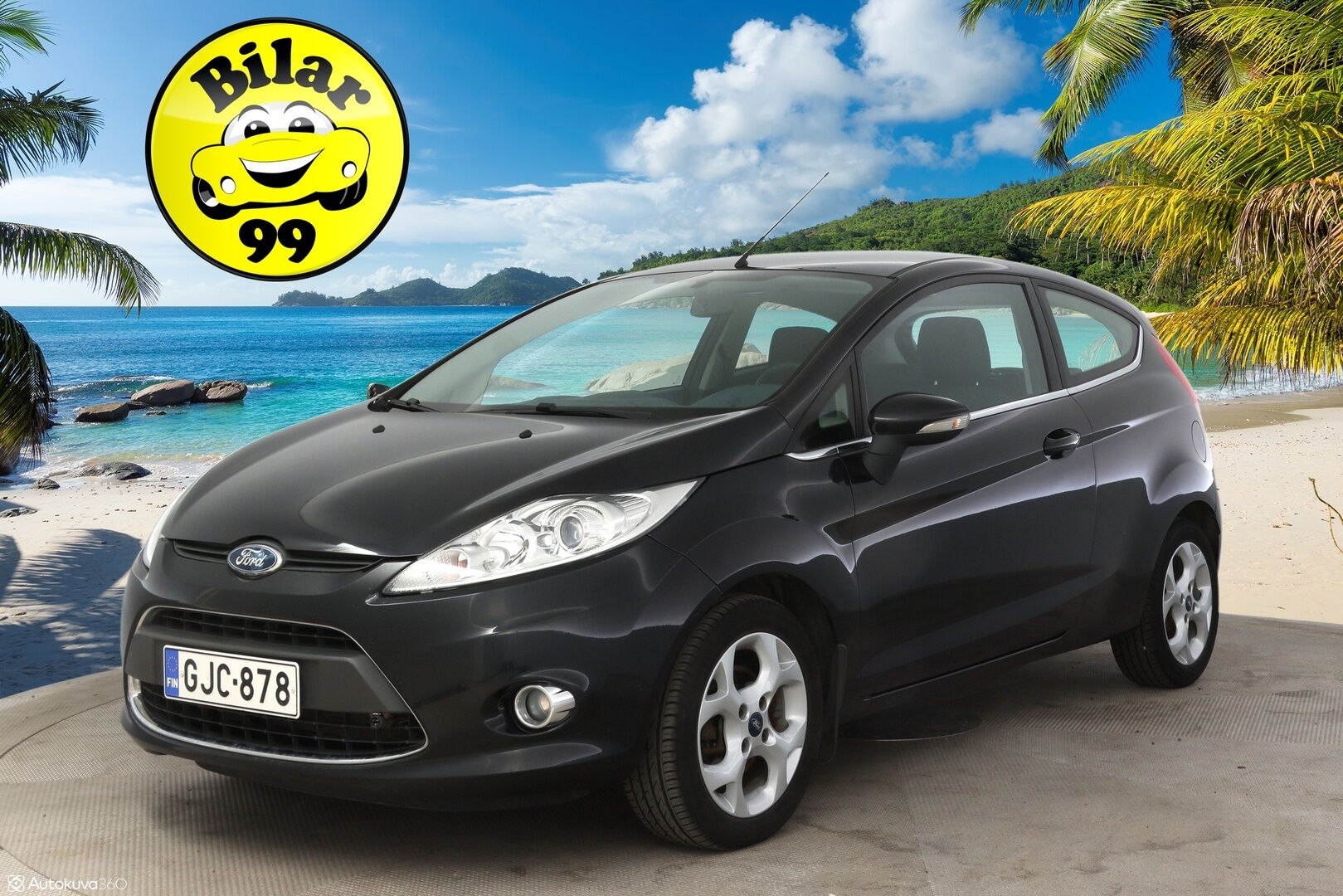 Ford Fiesta 2010 1,25 82 hv Titanium M5 3-ovinen * Suomiauto / Lohkolämmitin / Ilmastointi * - * 2-om. Suomiauto / Hyvin huollettu! / Kahdet hyvät renkaat *