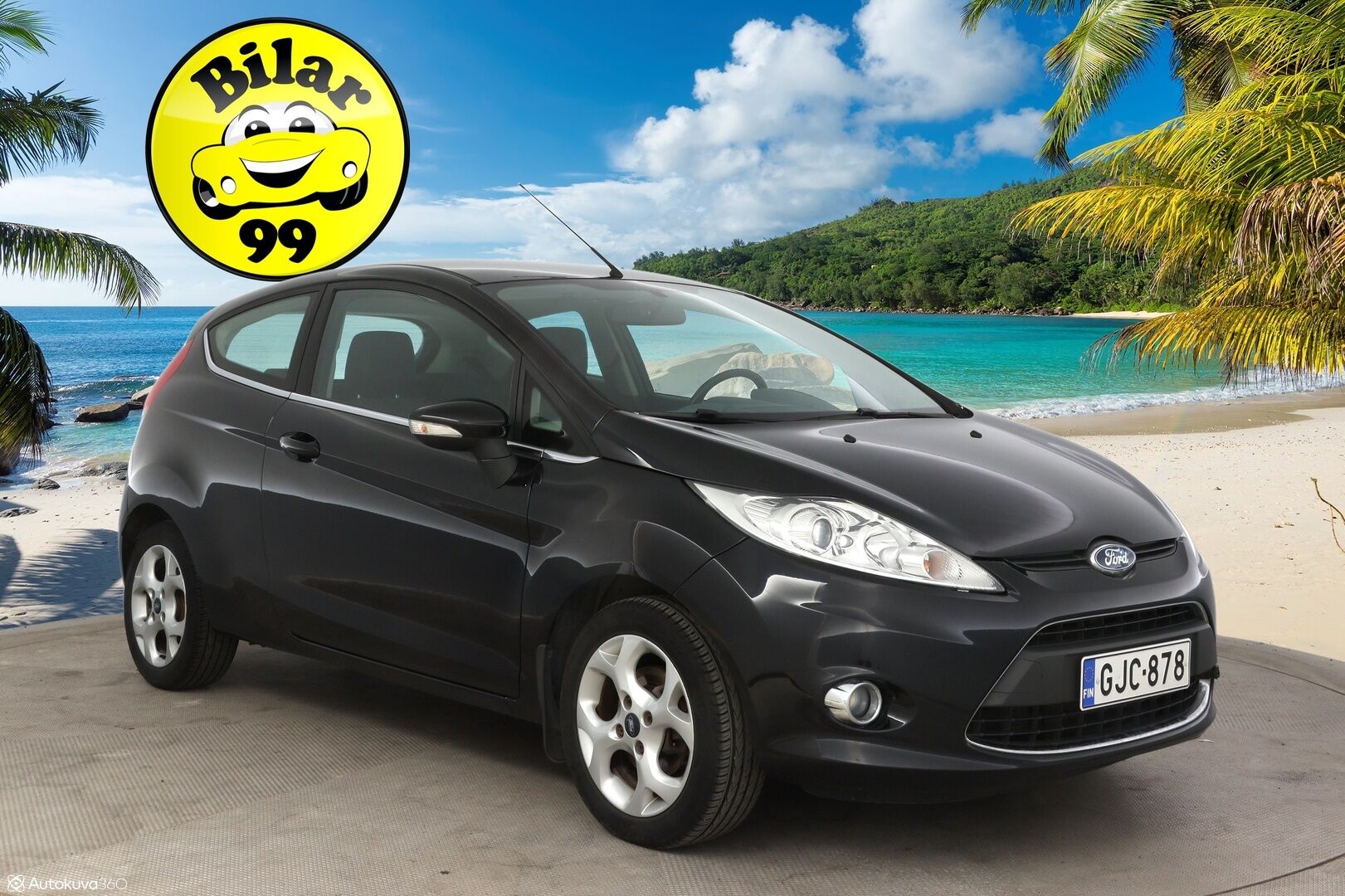 Ford Fiesta 2010 1,25 82 hv Titanium M5 3-ovinen * Suomiauto / Lohkolämmitin / Ilmastointi * - * 2-om. Suomiauto / Hyvin huollettu! / Kahdet hyvät renkaat *