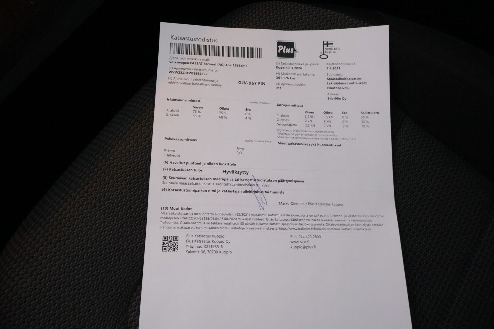 Volkswagen Passat 2011 Variant Comfortline 2,0 TDI 103 kW (140 hv) BlueMotion Technology - YritysOutlet - Myydään vain yrityksille - Juuri katsastettu / Kahdet hyvät renkaat / Suomi-auto! 