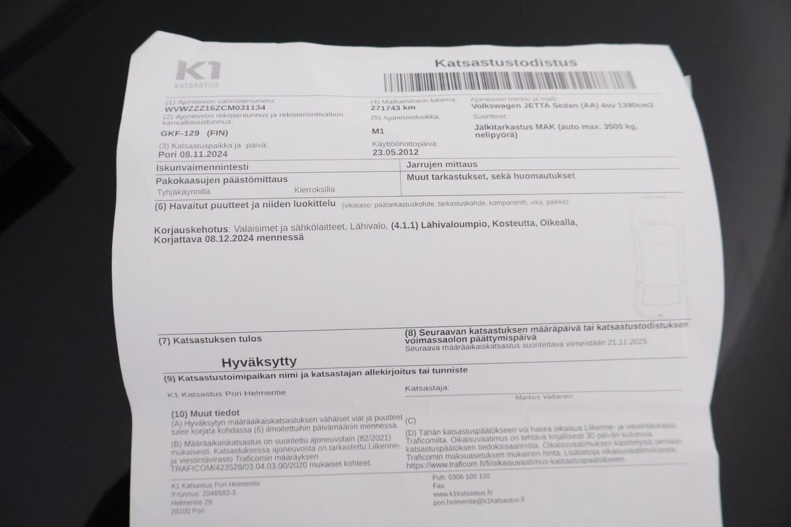 Volkswagen Jetta 2012 *Myydään huutokaupat.com*