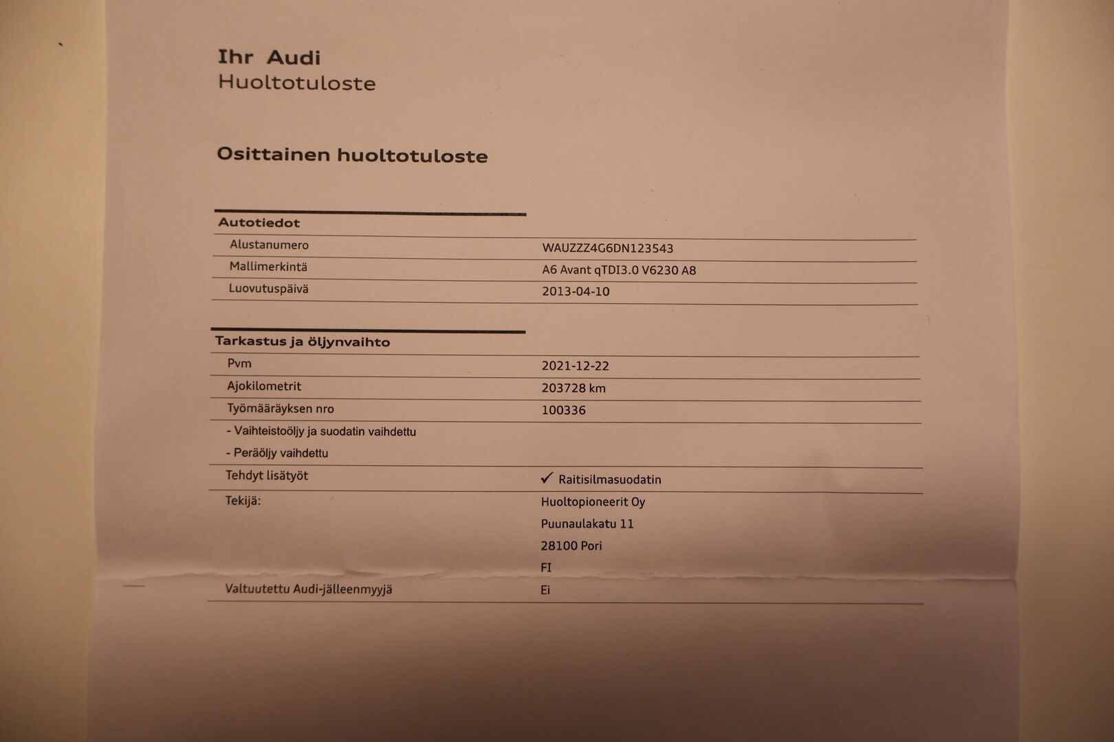Audi A6 2013 Avant 3,0 V6 TDI Biturbo 230 kW quattro Edition tiptronic - YritysOutlet - Myydään vain yrityksille - – Tämä auto myydään YritysOutlet -valikoimasta vain yritykselle