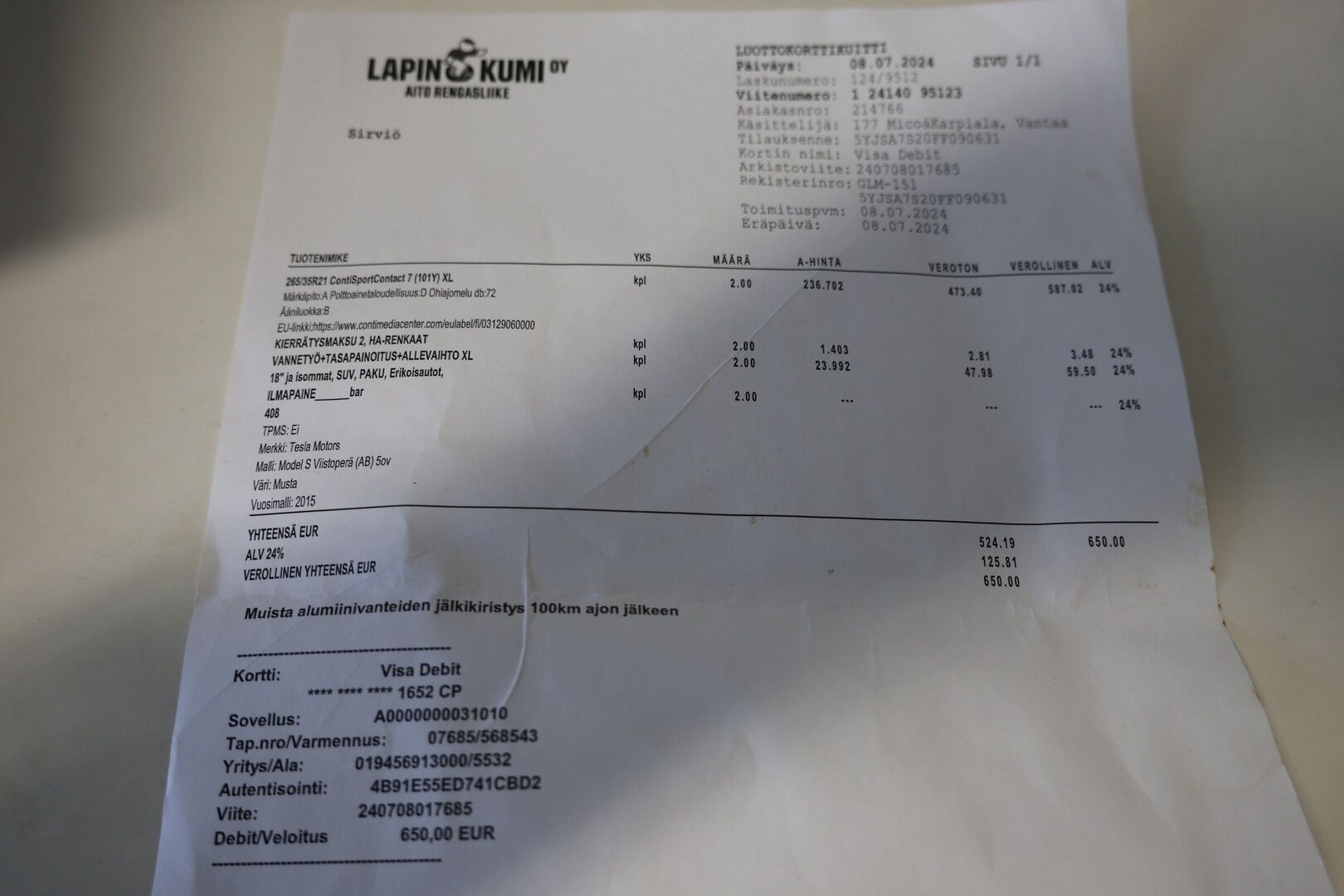 Tesla Model S 2015 70 D - Myydään Huutokaupat.com.ssa! | ACC | 2x renkaat | 84,3% SoH | Navi! | High Perfomance Audio! | Kamera | 2x Avain | - KORKO VAIN 3,99 %