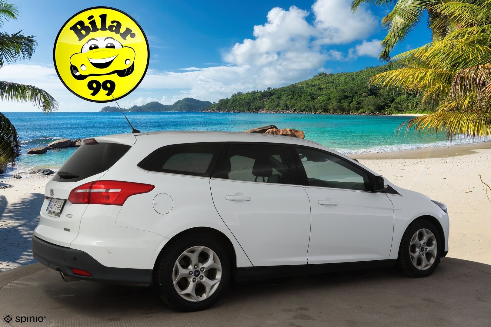 Ford Focus 2015 1,5 EcoBoost 150 hv Start/Stop M6 Titanium Wagon * Adapt. vakkari / P-tutkat / Lohkolämmitin / Lämmitettävä tuulilasi / Koukku * - Suomi-auto / Jakohihna vaihdettu 3/25! / Kahdet hyvät renkaat, talveksi Nokian nastat