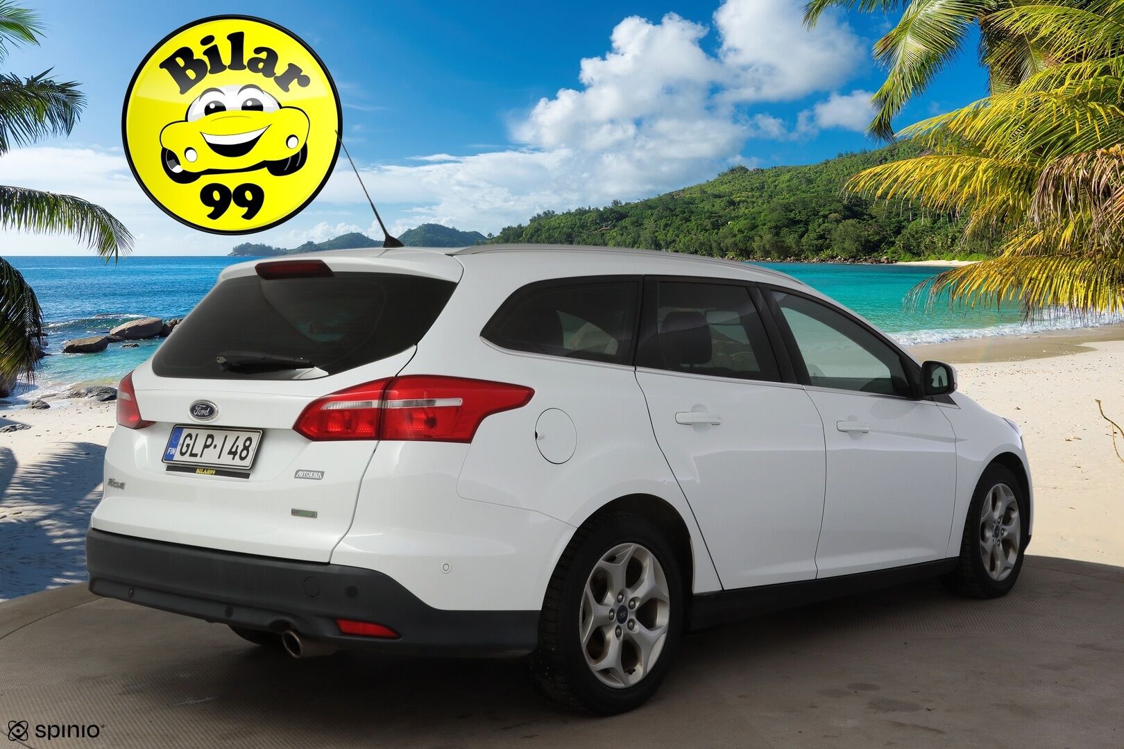 Ford Focus 2015 1,5 EcoBoost 150 hv Start/Stop M6 Titanium Wagon * Adapt. vakkari / P-tutkat / Lohkolämmitin / Lämmitettävä tuulilasi / Koukku * - Suomi-auto / Jakohihna vaihdettu 3/25! / Kahdet hyvät renkaat, talveksi Nokian nastat