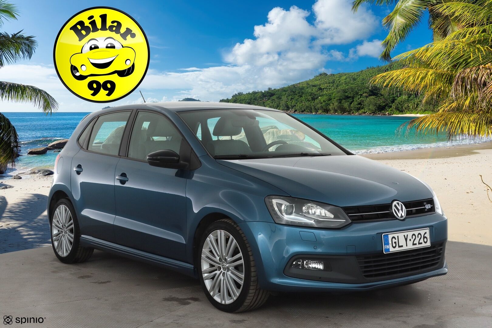 Volkswagen Polo 2016 Blue GT 1,4 TSI 110 kW ACT DSG * Navi / Lohkolämmitin / Vakkari / P.kamera / Xenon / AC * - Suomi-auto / Kahdet renkaat aluvanteilla - HULLUT AVAJAISHULINAT KORKOTARJOUS 3,29 %