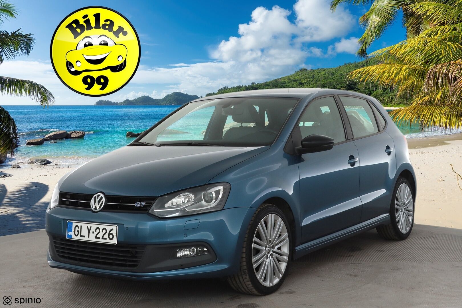 Volkswagen Polo 2016 Blue GT 1,4 TSI 110 kW ACT DSG * Navi / Lohkolämmitin / Vakkari / P.kamera / Xenon / AC * - Suomi-auto / Kahdet renkaat aluvanteilla - HULLUT AVAJAISHULINAT KORKOTARJOUS 3,29 %