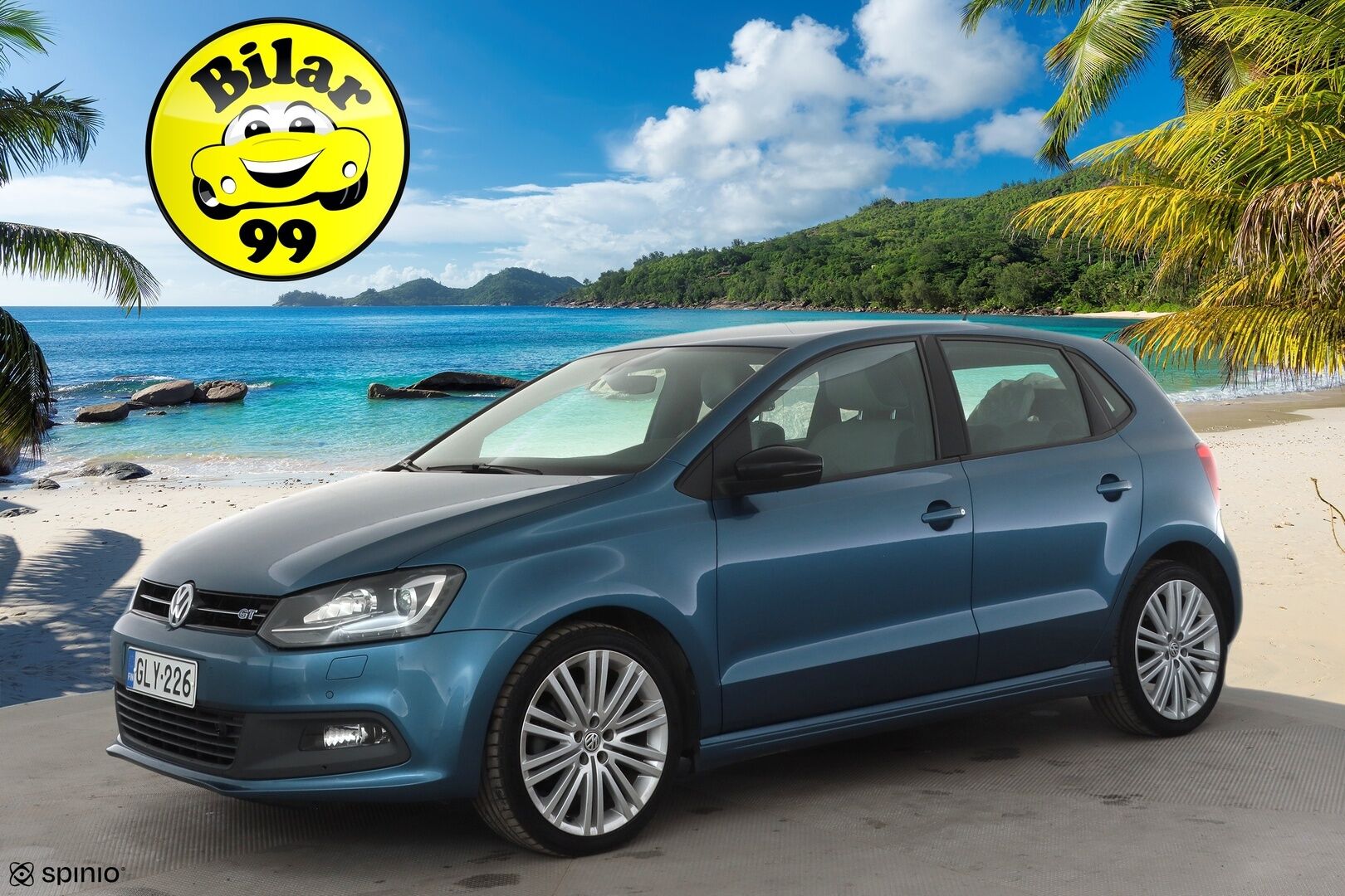 Volkswagen Polo 2016 Blue GT 1,4 TSI 110 kW ACT DSG * Navi / Lohkolämmitin / Vakkari / P.kamera / Xenon / AC * - Suomi-auto / Kahdet renkaat aluvanteilla - HULLUT AVAJAISHULINAT KORKOTARJOUS 3,29 %