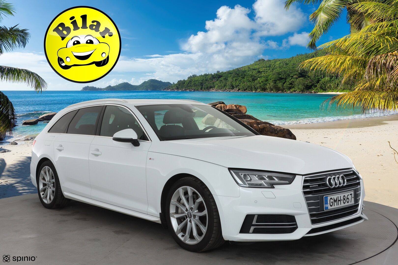Audi A4 2017 Avant Land of quattro 2,0 TFSI 185 kW quattro S tronic - | Webasto | Koukku | Matrix | P.Tutkat | Vakkari | Bluetooth | Sporttipenkit | Digimittaristo | Navi | Suomi-auto | Kahdet renkaat aluvanteilla |