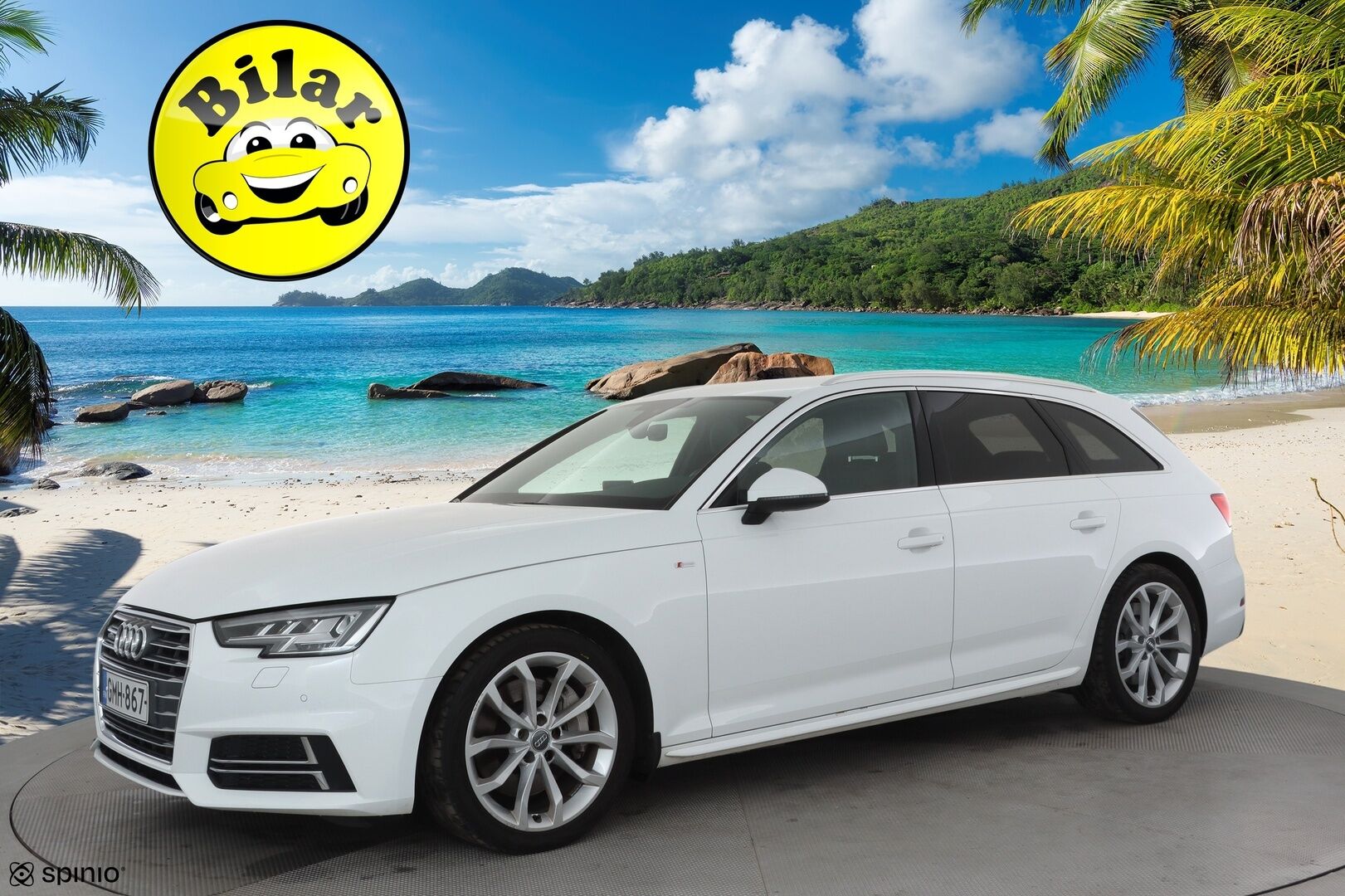 Audi A4 2017 Avant Land of quattro 2,0 TFSI 185 kW quattro S tronic - | Webasto | Koukku | Matrix | P.Tutkat | Vakkari | Bluetooth | Sporttipenkit | Digimittaristo | Navi | Suomi-auto | Kahdet renkaat aluvanteilla |