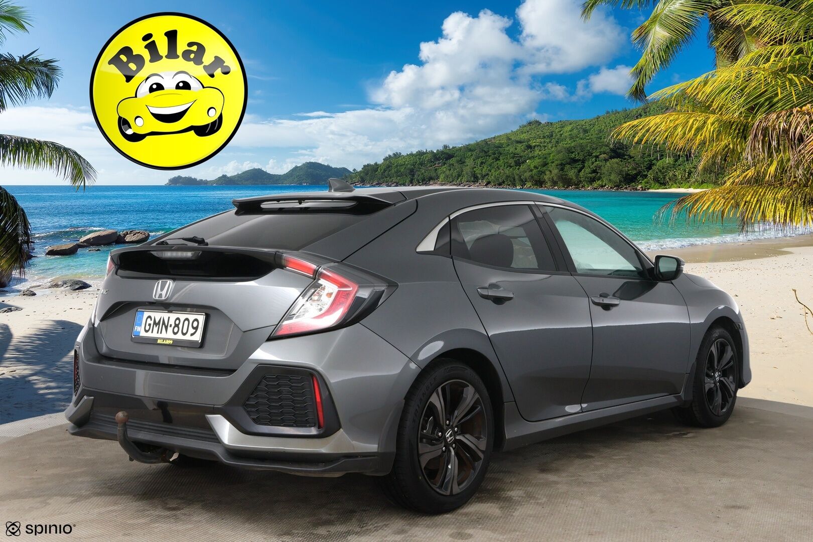 Honda Civic 2017 HB 129 hv Sport Premium AT - | Huippuvarusteet! | Adapt vakkari | Kattoluukku | P.Kamera | Nahat | Koukku | 2x renkaat & vanteet | Lohko + sisäp. |