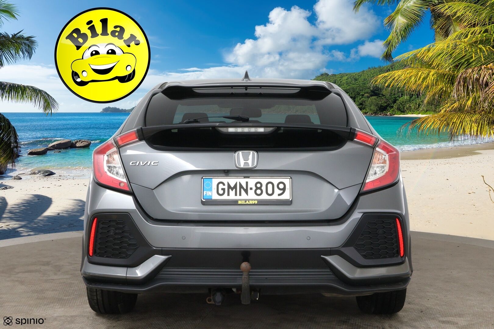 Honda Civic 2017 HB 129 hv Sport Premium AT - | Huippuvarusteet! | Adapt vakkari | Kattoluukku | P.Kamera | Nahat | Koukku | 2x renkaat & vanteet | Lohko + sisäp. |