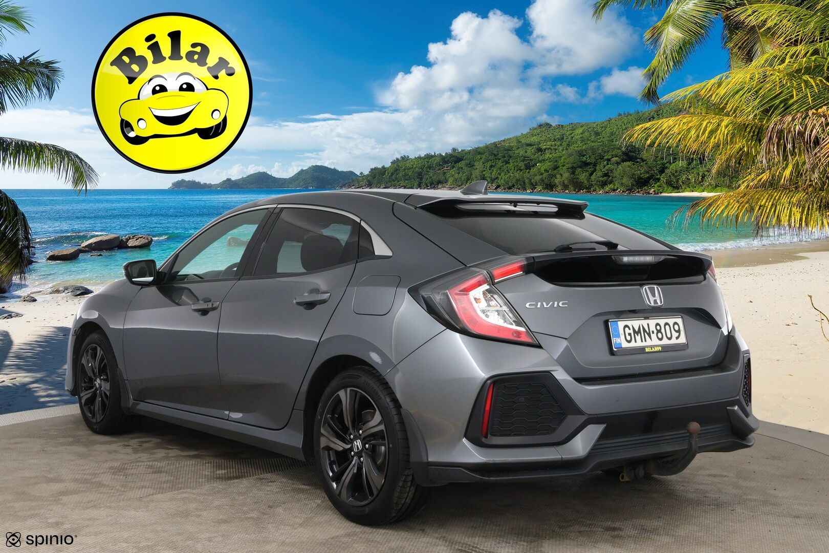 Honda Civic 2017 HB 129 hv Sport Premium AT - | Huippuvarusteet! | Adapt vakkari | Kattoluukku | P.Kamera | Nahat | Koukku | 2x renkaat & vanteet | Lohko + sisäp. |
