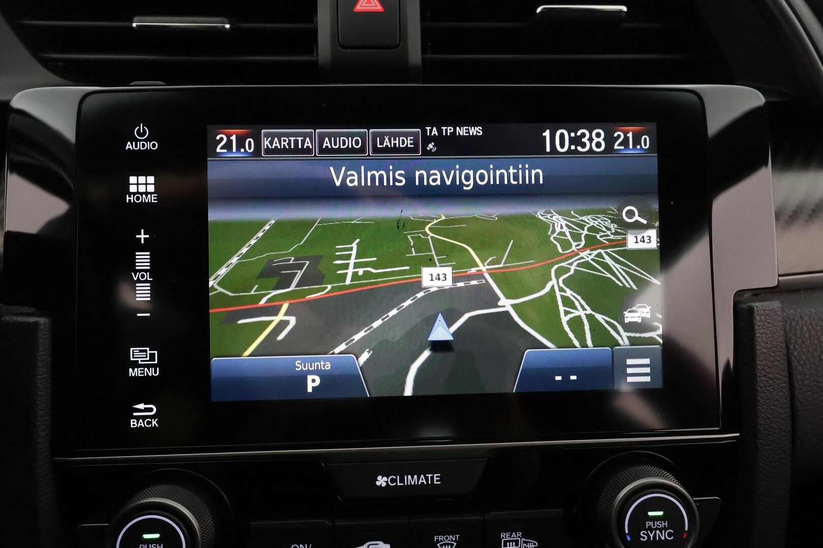 Honda Civic 2017 HB 182 hv Type S Plus AT **Adapt. vakkari / Kattoluukku / P.kamera / Navi / Apple&Android / Keyless** - Suomi-auto / 