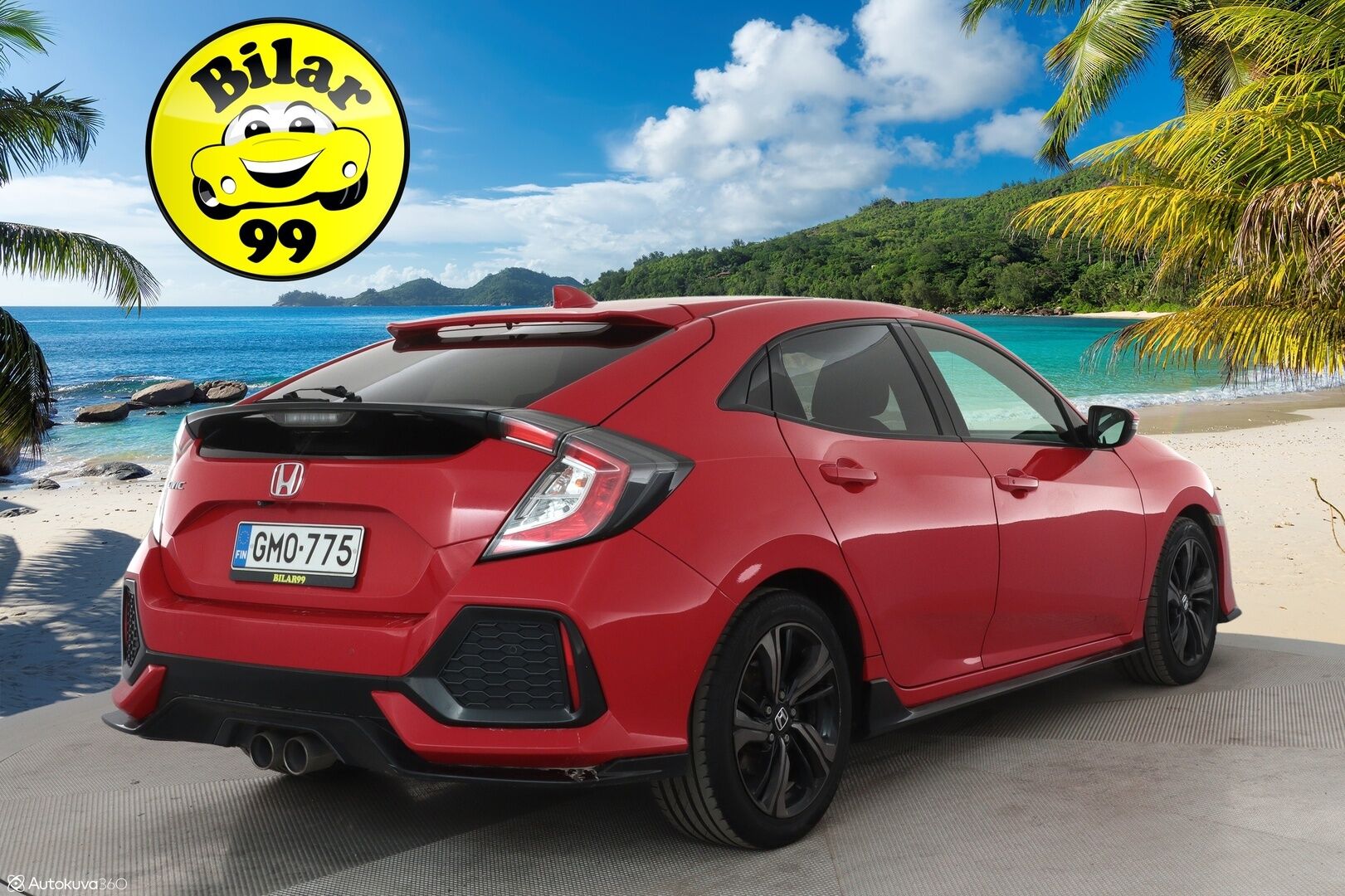 Honda Civic 2017 HB 182 hv Type S Plus AT **Adapt. vakkari / Kattoluukku / P.kamera / Navi / Apple&Android / Keyless** - Suomi-auto / 