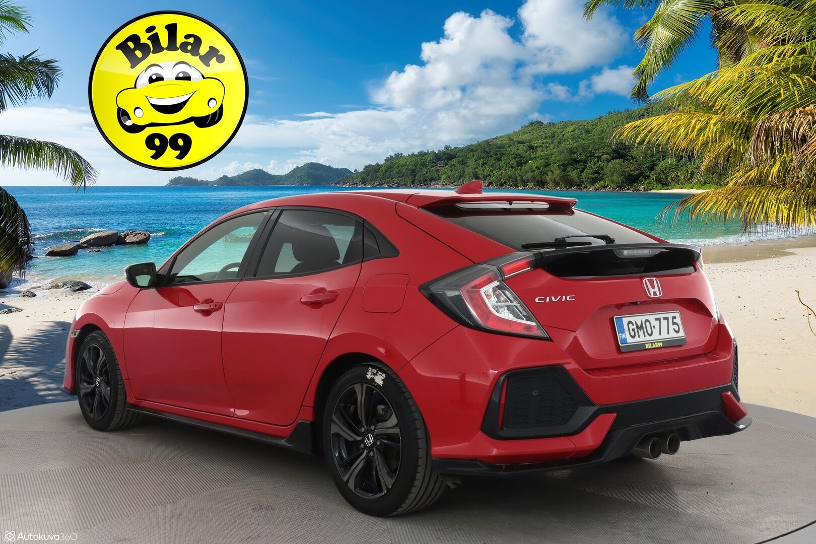 Honda Civic 2017 HB 182 hv Type S Plus AT **Adapt. vakkari / Kattoluukku / P.kamera / Navi / Apple&Android / Keyless** - Suomi-auto / 