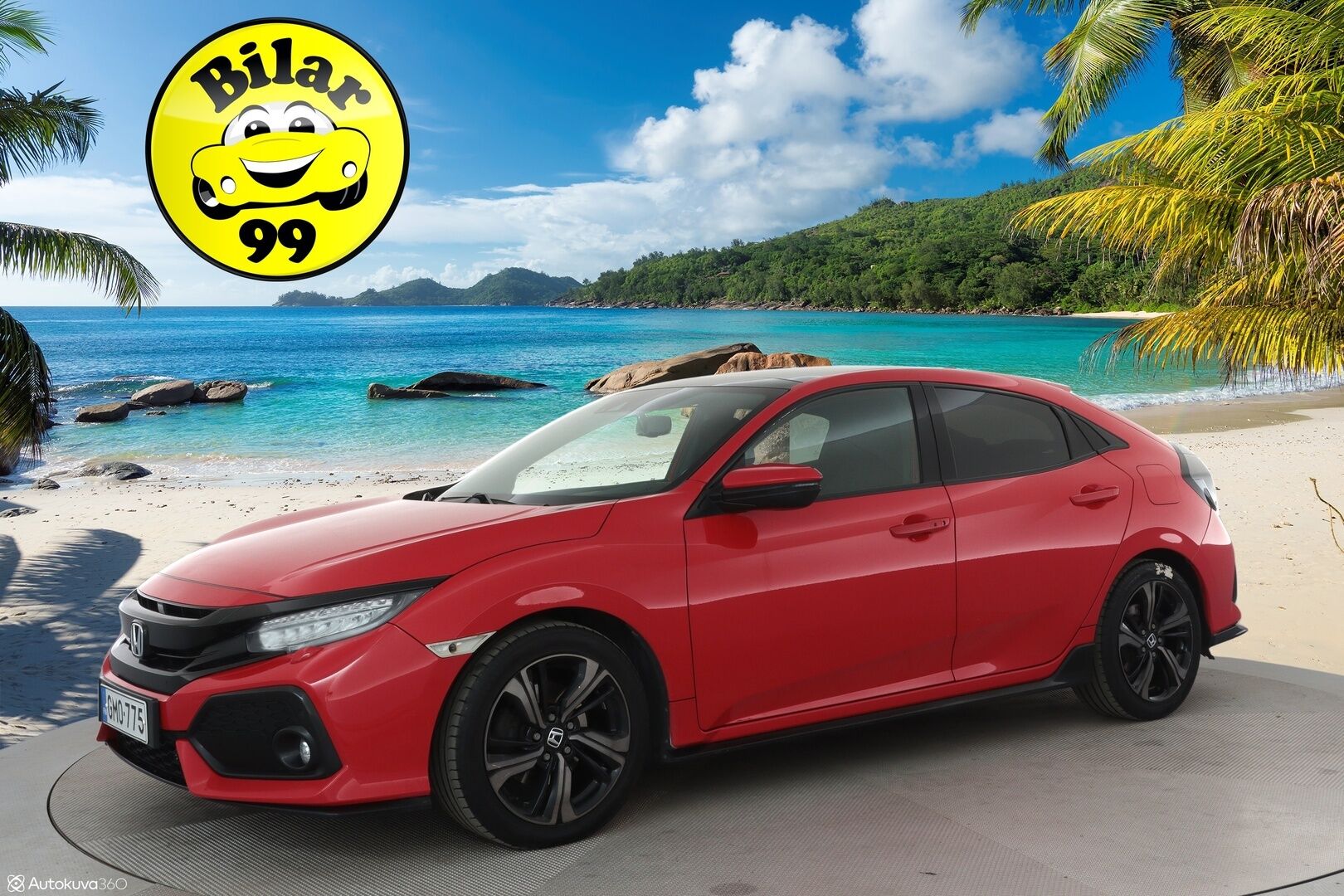 Honda Civic 2017 HB 182 hv Type S Plus AT **Adapt. vakkari / Kattoluukku / P.kamera / Navi / Apple&Android / Keyless** - Suomi-auto / 