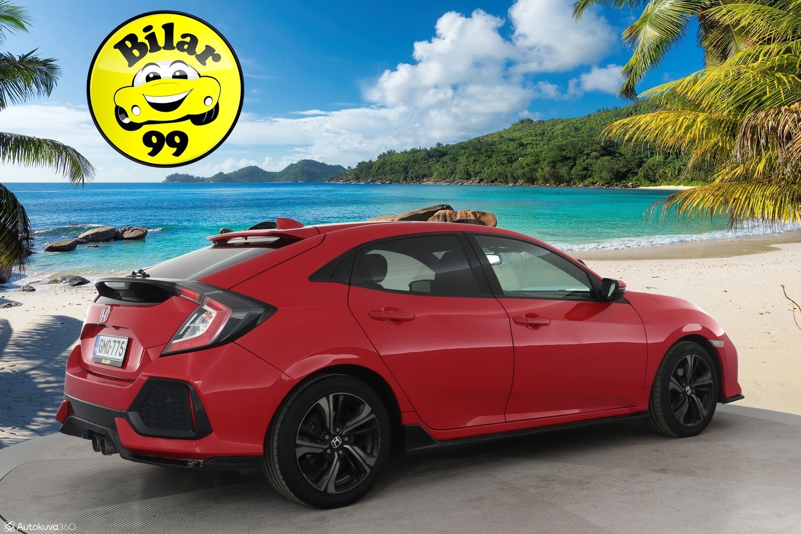 Honda Civic 2017 HB 182 hv Type S Plus AT **Adapt. vakkari / Kattoluukku / P.kamera / Navi / Apple&Android / Keyless** - Suomi-auto / 
