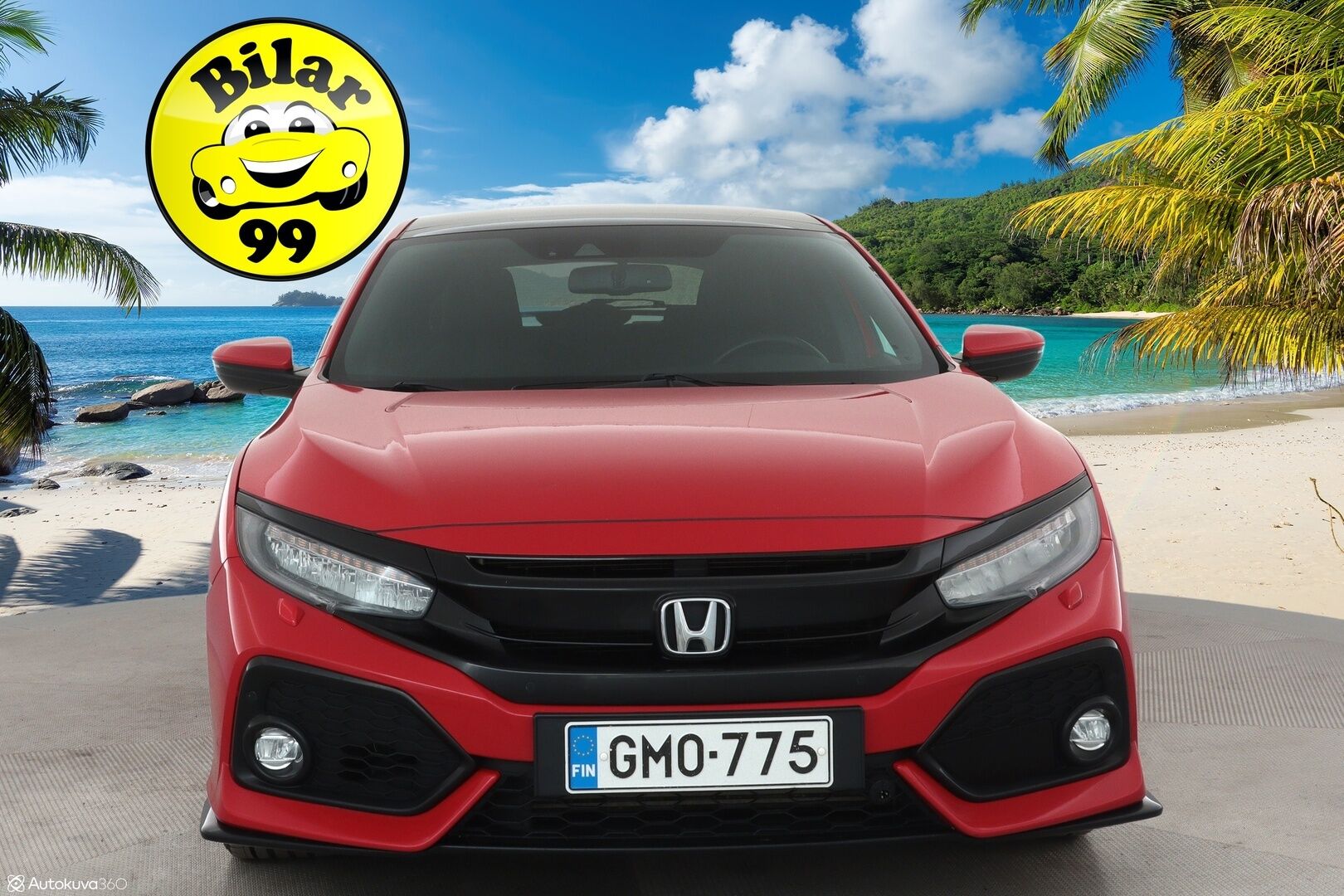 Honda Civic 2017 HB 182 hv Type S Plus AT **Adapt. vakkari / Kattoluukku / P.kamera / Navi / Apple&Android / Keyless** - Suomi-auto / 