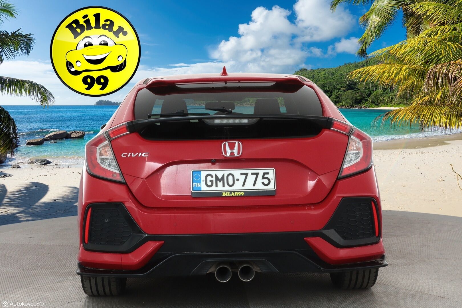 Honda Civic 2017 HB 182 hv Type S Plus AT **Adapt. vakkari / Kattoluukku / P.kamera / Navi / Apple&Android / Keyless** - Suomi-auto / 