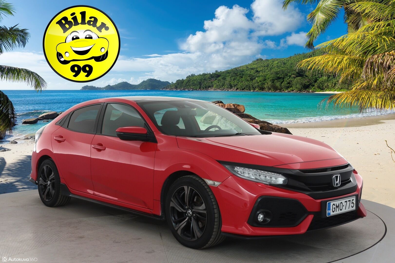 Honda Civic 2017 HB 182 hv Type S Plus AT **Adapt. vakkari / Kattoluukku / P.kamera / Navi / Apple&Android / Keyless** - Suomi-auto / 