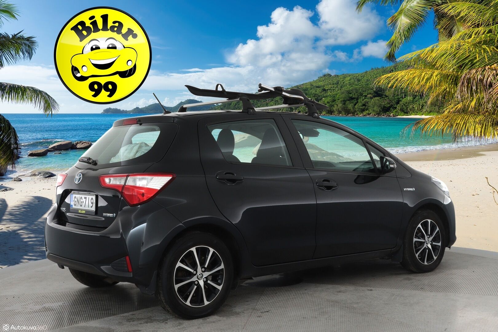 Toyota Yaris 2019 1,5 Hybrid Active 5ov **P.Kamera / LED-lisävalo / Kaistavahti / Navi / Aut. Ilmastointi / Bluetooth** - Merkkihuolletu Suomi-auto / 2x Renkaat 