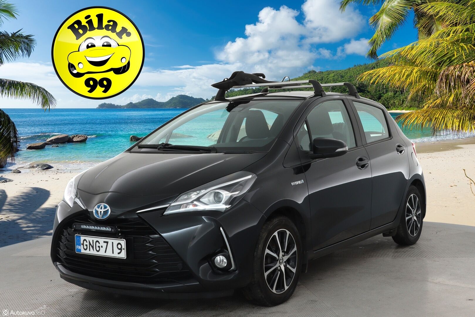 Toyota Yaris 2019 1,5 Hybrid Active 5ov **P.Kamera / LED-lisävalo / Kaistavahti / Navi / Aut. Ilmastointi / Bluetooth** - Merkkihuolletu Suomi-auto / 2x Renkaat 
