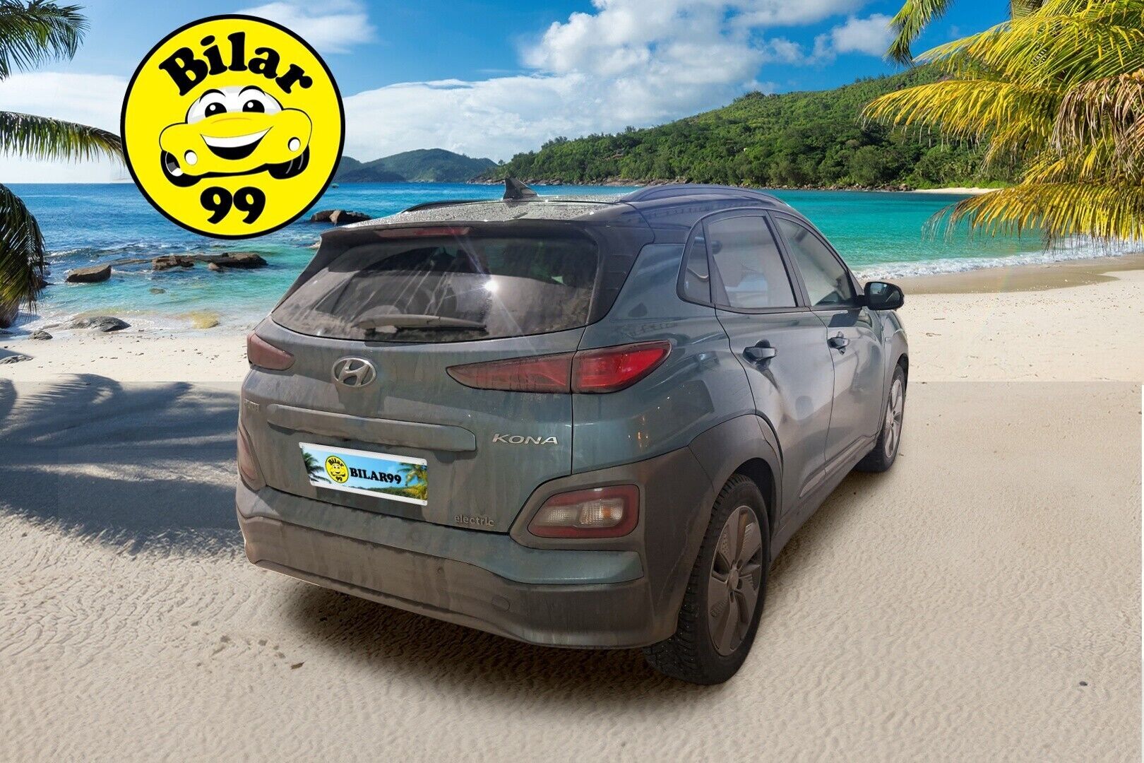 Hyundai KONA 2019 electric 64 kWh 204 hv Style *HUD / * P-kamera / Navi / Tutkat* - Isompi akku / Kahdet hyvät renkaat alumiinivanteilla