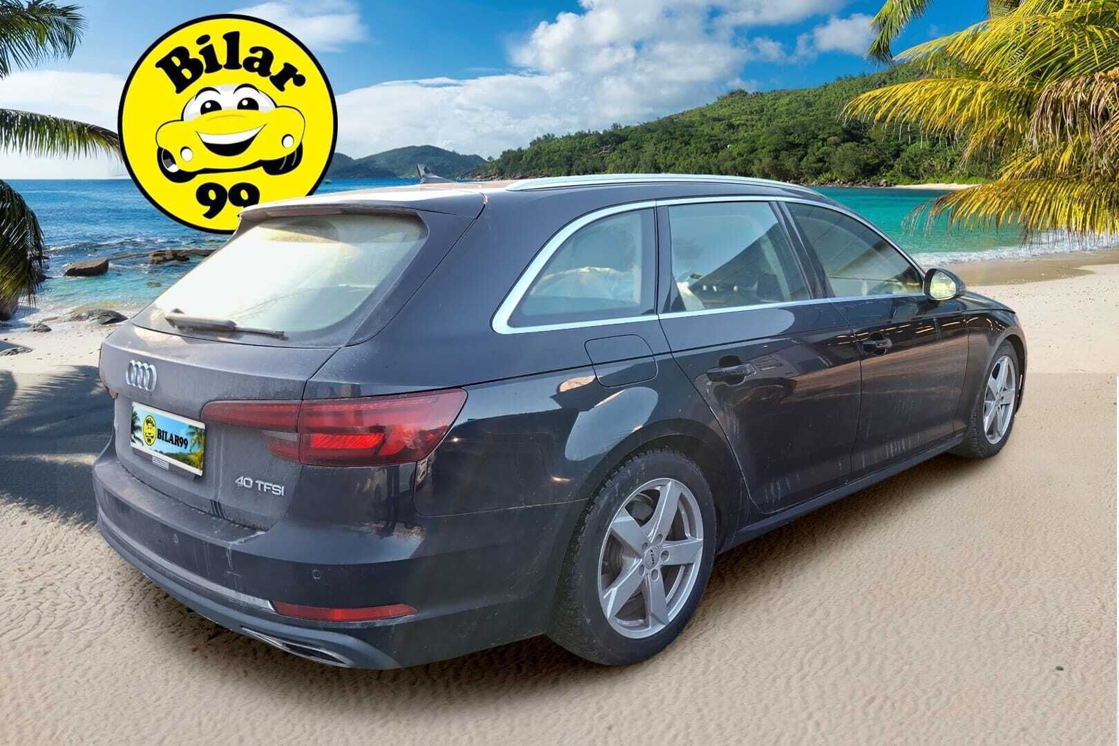 Audi A4 2019 Avant Business Sport Comfort Edition 40 TFSI 140 kW MHEV S tronic *Hyvin huollettu / kahdet renkaat alumiinivanteilla* - *Vakionopeudensäädin / urheiluistuimet nahkaverhoilulla / taittuva vetokoukku / polttoainekäyttöinen lisälämmitin ajastimella*
