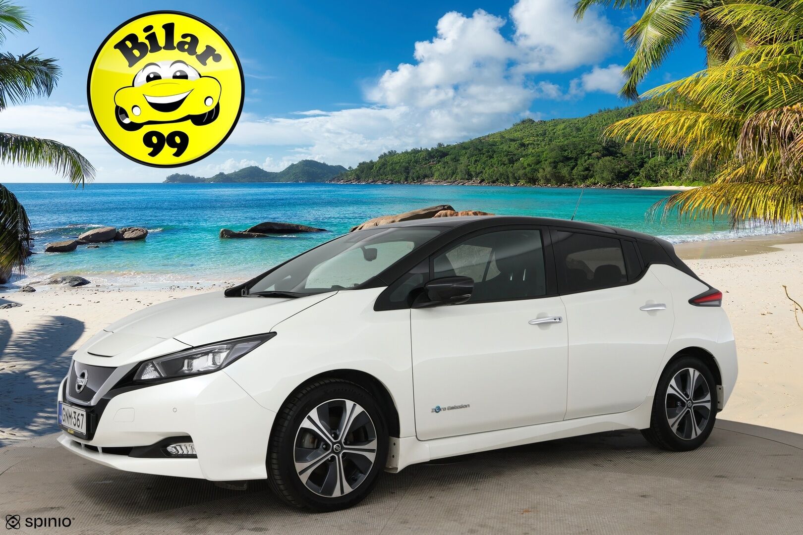 Nissan Leaf 2020 N-Connecta MY19 40 kWh LED FI / Adapt.vakkari / 360° / Kaistavahti / LED / Apple&Android - Hieno Suomi-auto merkkiliikkeen huoltohistorialla / Molemmat laturit / 2x alumiinivanteet