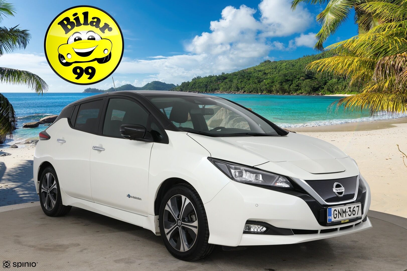 Nissan Leaf 2020 N-Connecta MY19 40 kWh LED FI / Adapt.vakkari / 360° / Kaistavahti / LED / Apple&Android - Hieno Suomi-auto merkkiliikkeen huoltohistorialla / Molemmat laturit / 2x alumiinivanteet