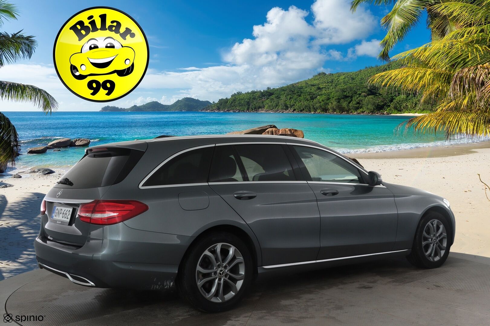 Mercedes-Benz C 2017 220d T 4MATIC 9G-Tronic *Distronic+ / Burmester / ILS-LED / P.tutkat / Navi / Puolinahat* - Kahdet renkaat aluvanteilla